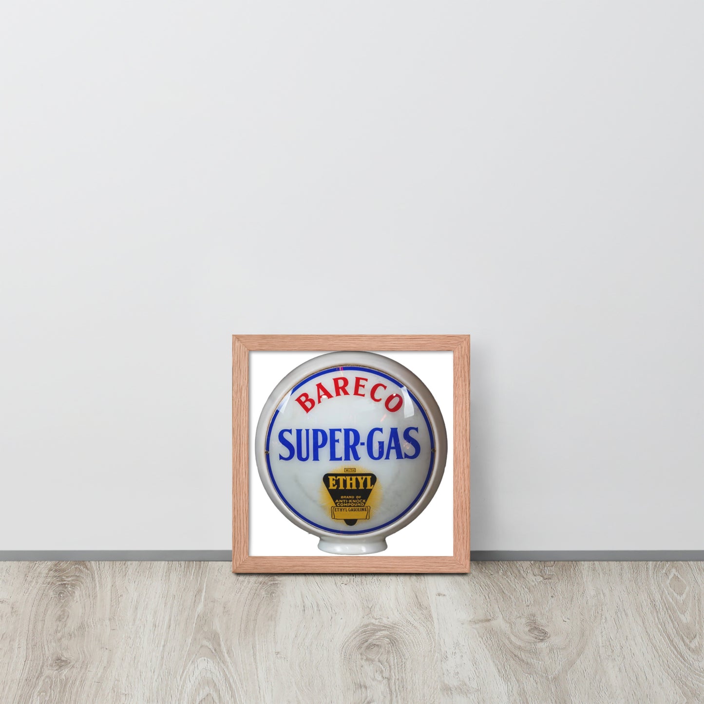 Retro Super Gas Globe Style Framed poster