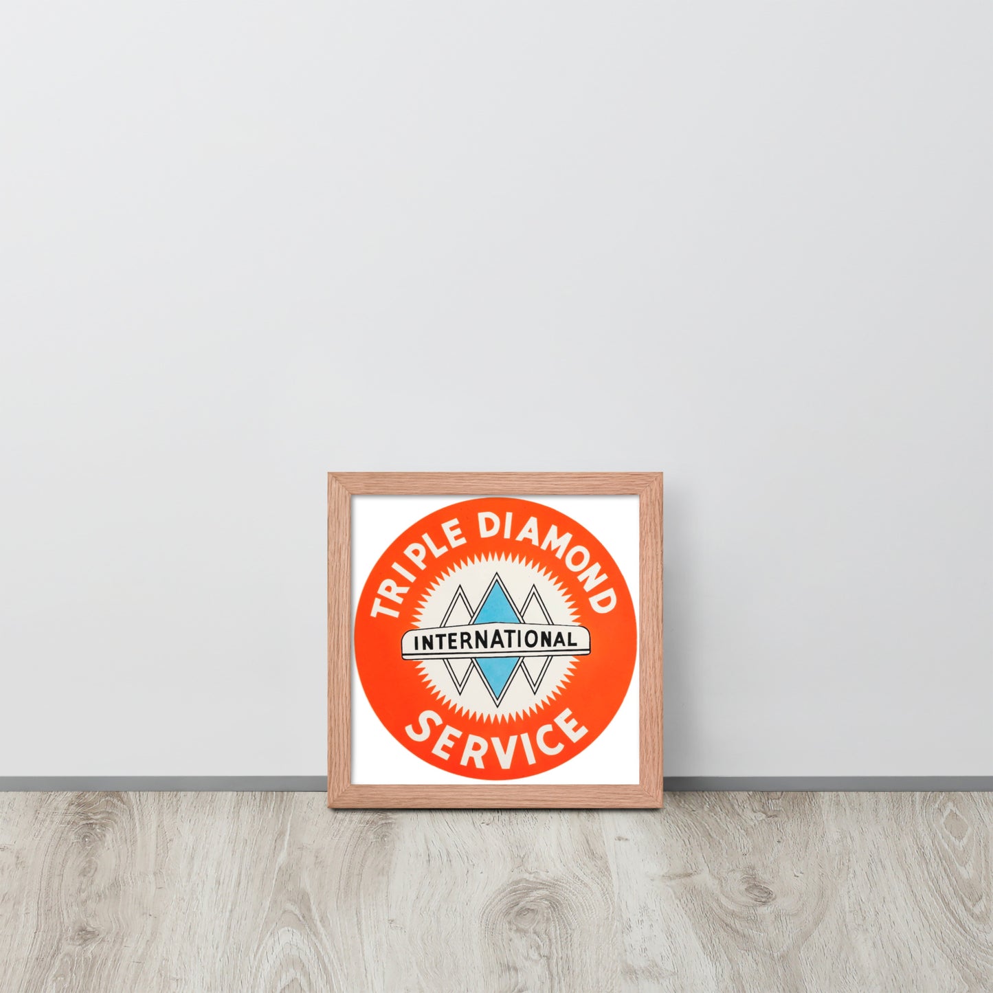 Triple Diamond Service Tin Style Framed poster