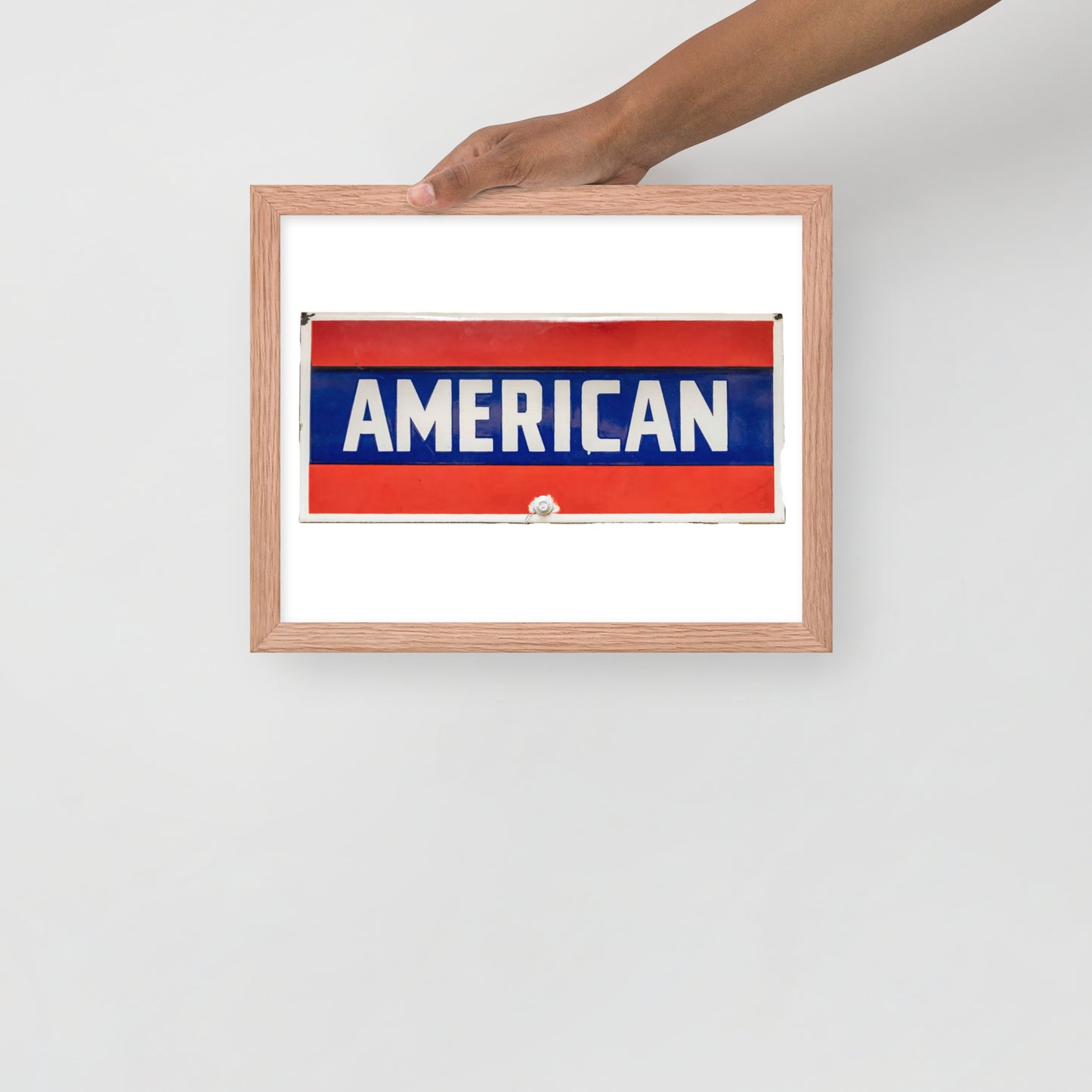 American Sign Porcelain Vintage Style Framed poster