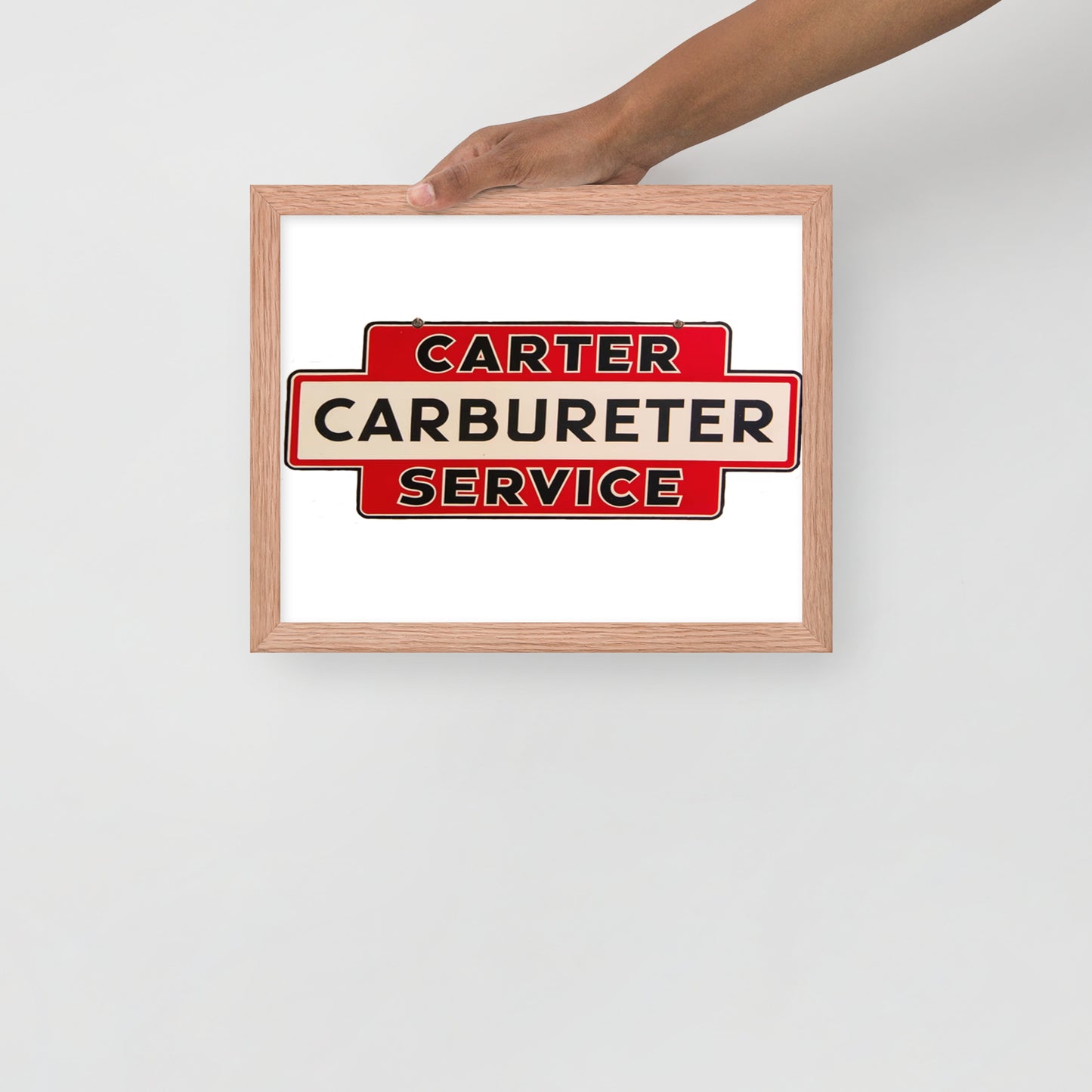 Carter Carbs Tin Style Shop Sign Framed poster