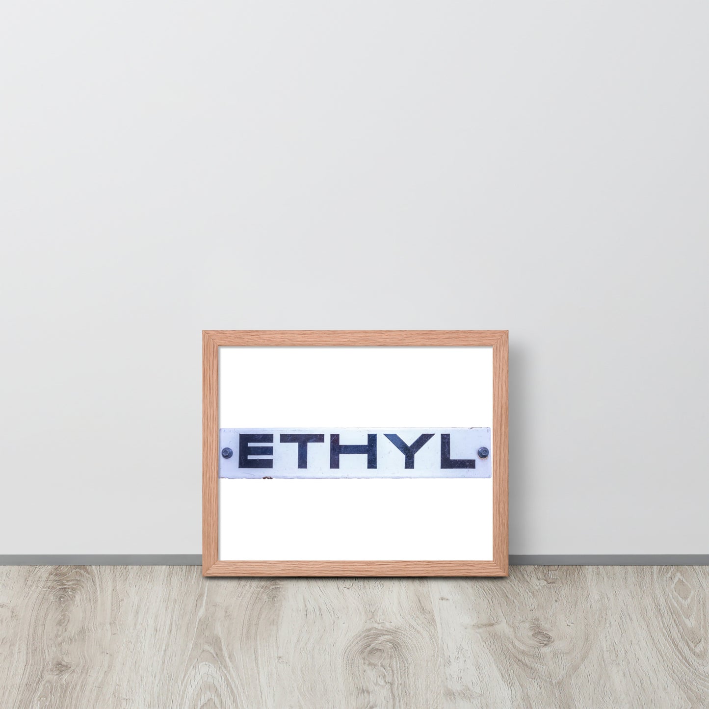 Vintage Ethyl Gas Sign Framed poster