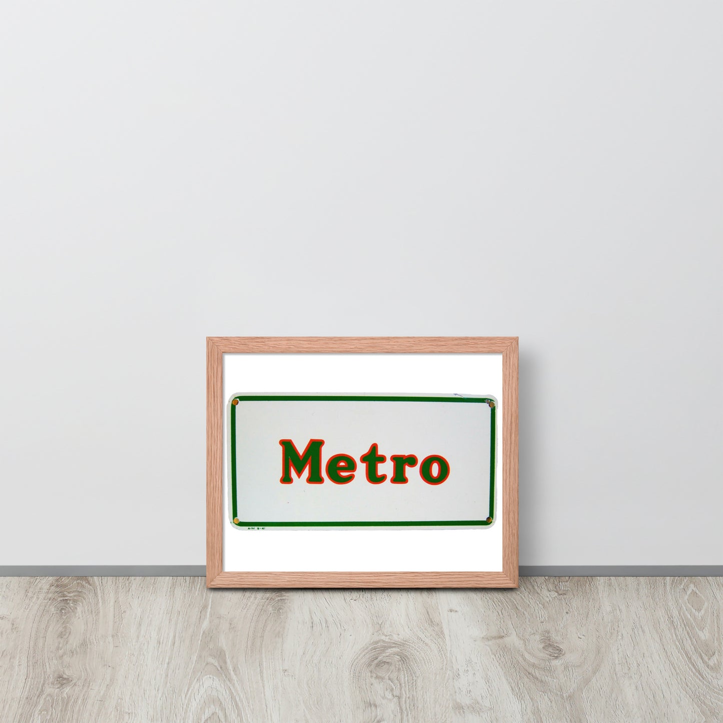 Retro Metro Tin Style Framed poster