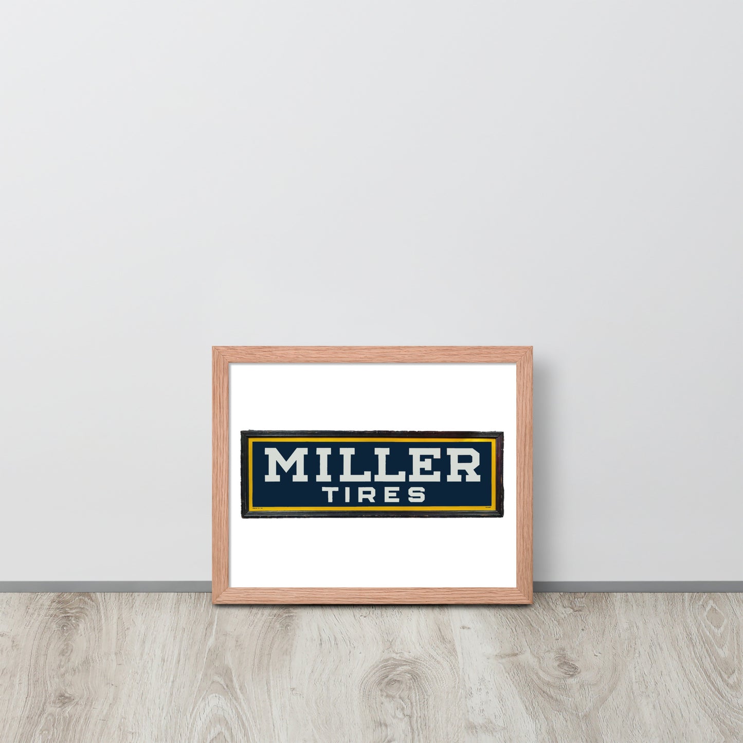 Vintage Miller Tire Sign Framed poster