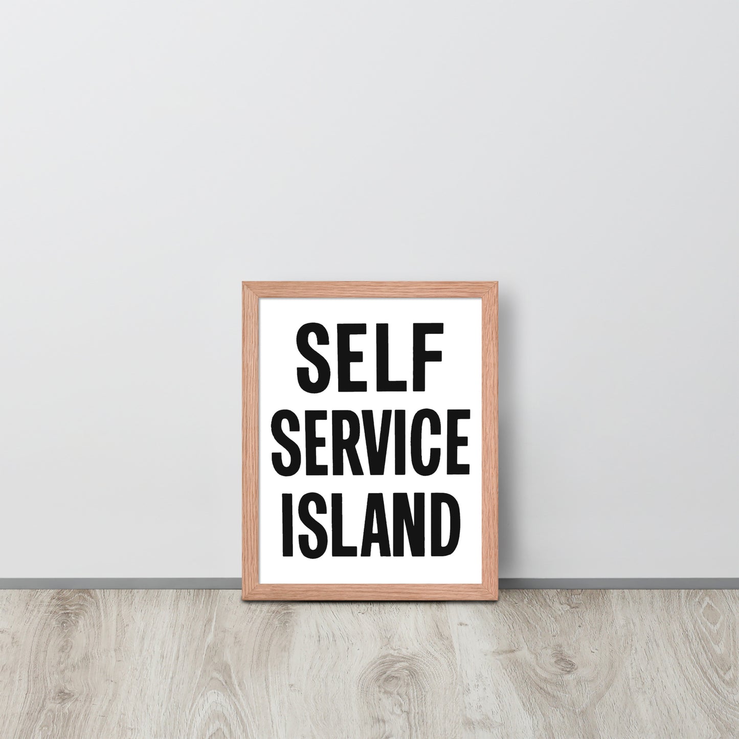 Self Service Island Design Framed poster