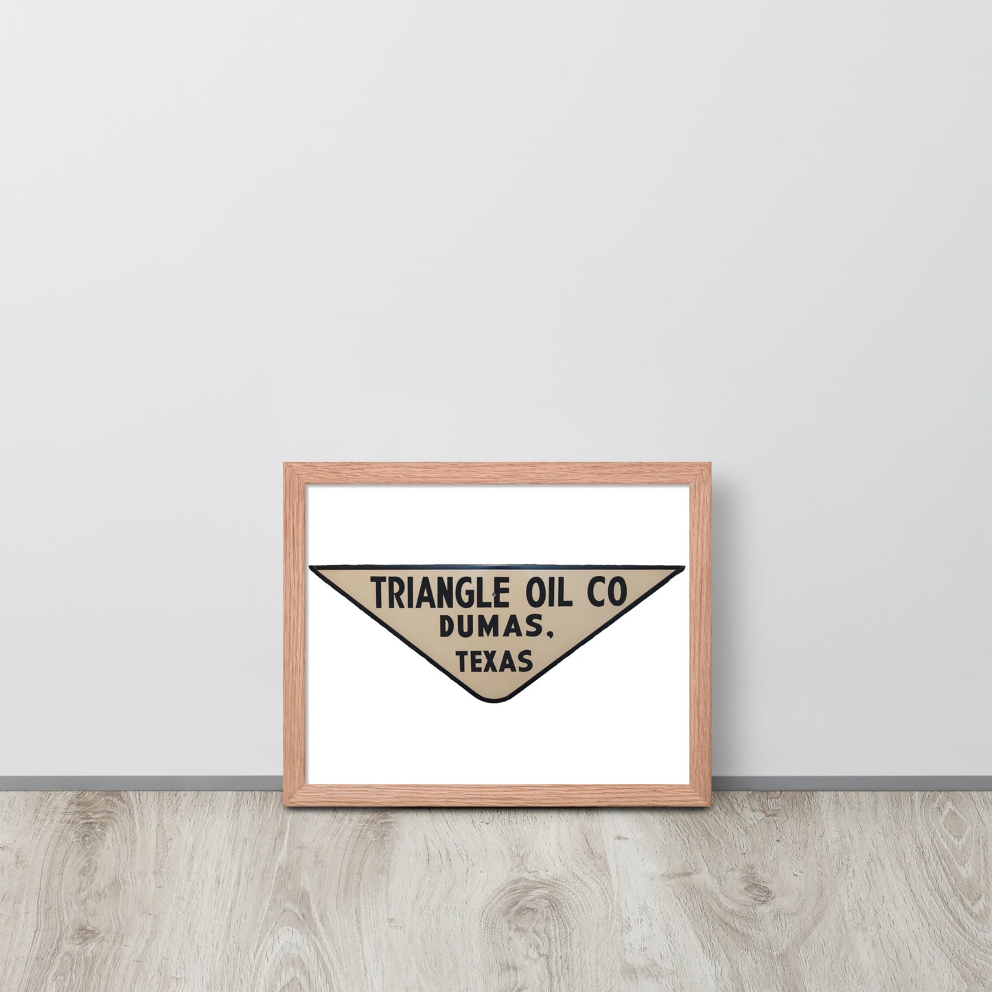 Retro Triangle Oil Company Tin Style Framed poster