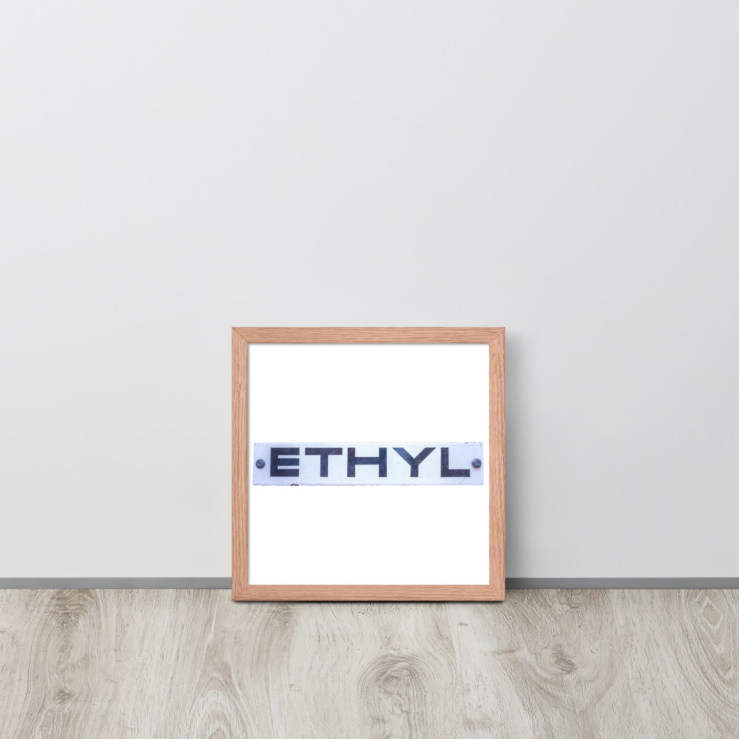 Vintage Ethyl Gas Sign Framed poster