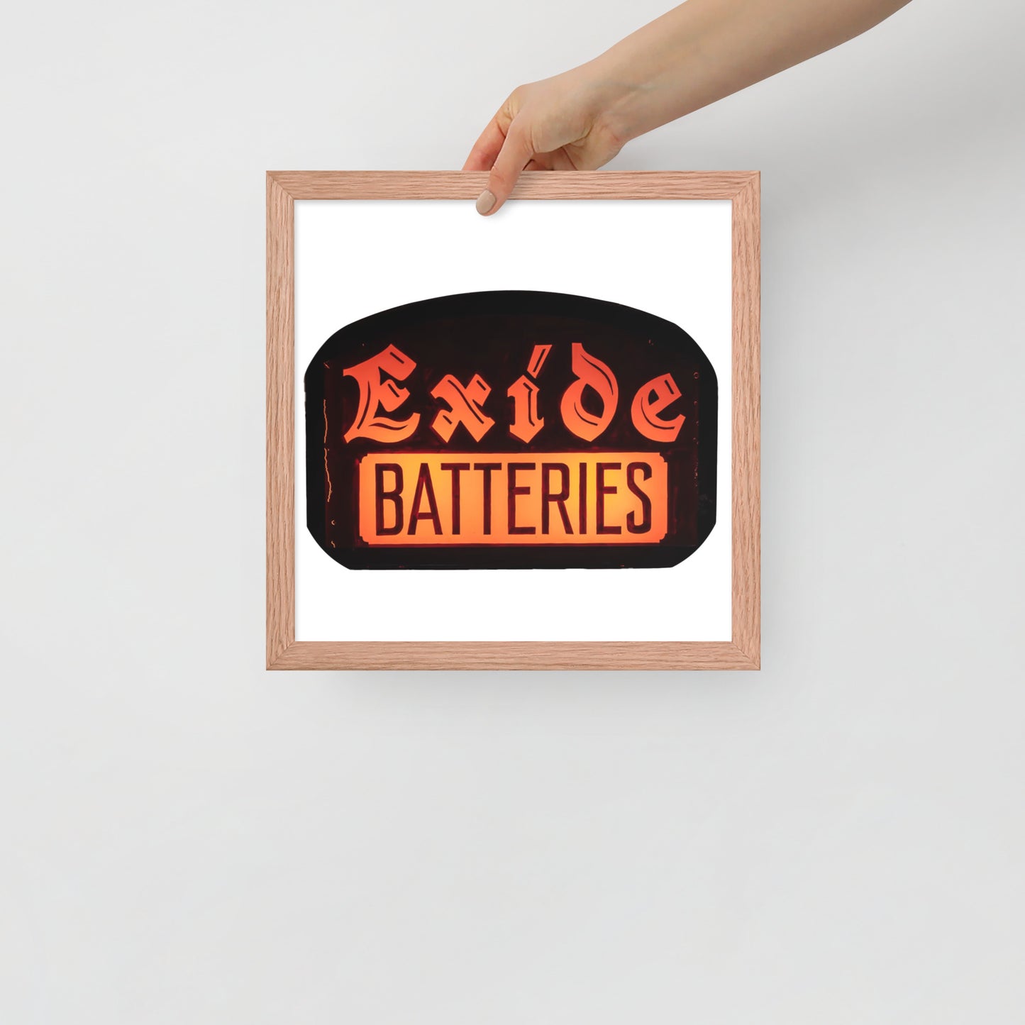 Vintage Battery Sign Framed poster