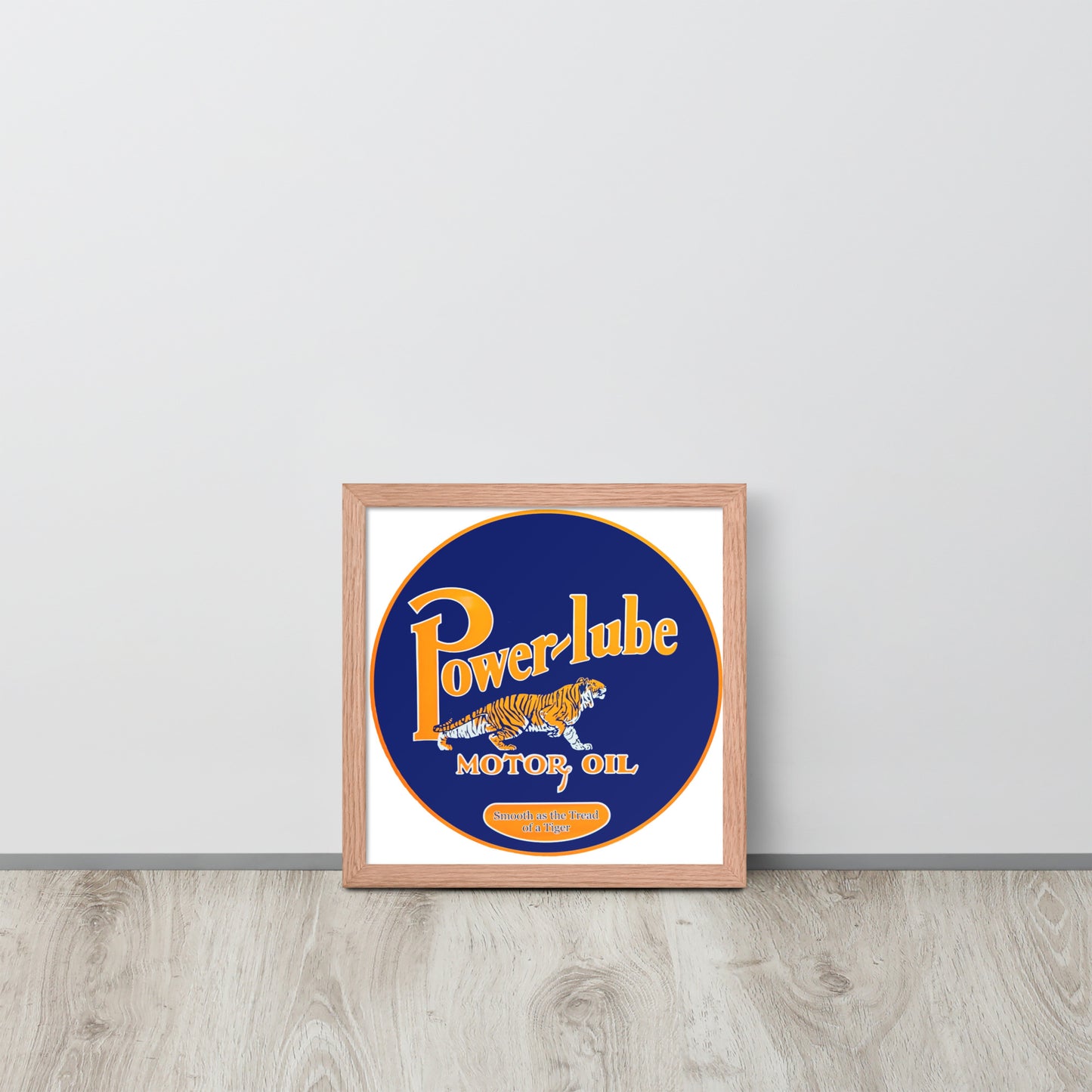 Retro Oil Sign PowerLube Framed poster