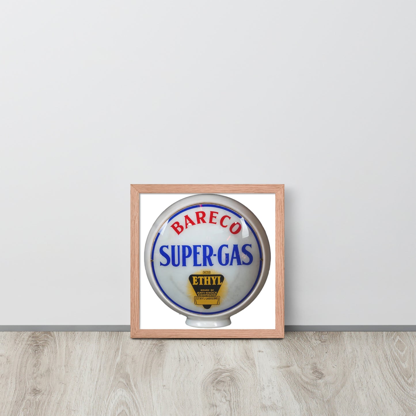 Retro Super Gas Globe Style Framed poster