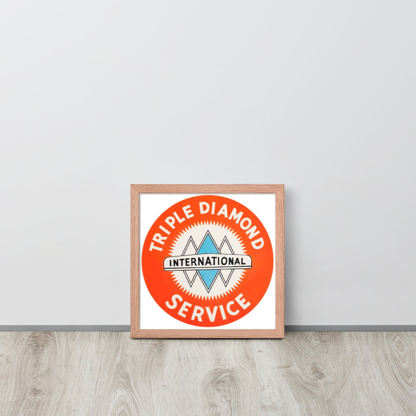 Triple Diamond Service Tin Style Framed poster