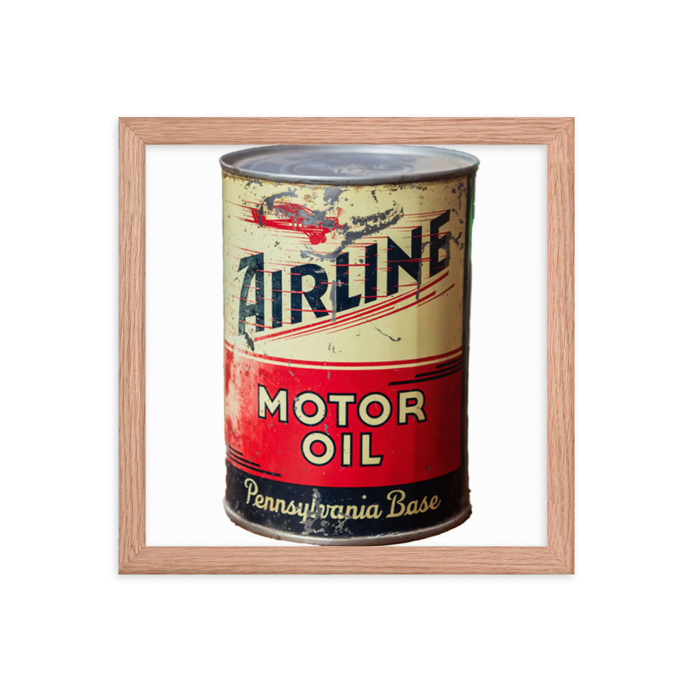 Aviation Oil Soup Can Style Framed poster