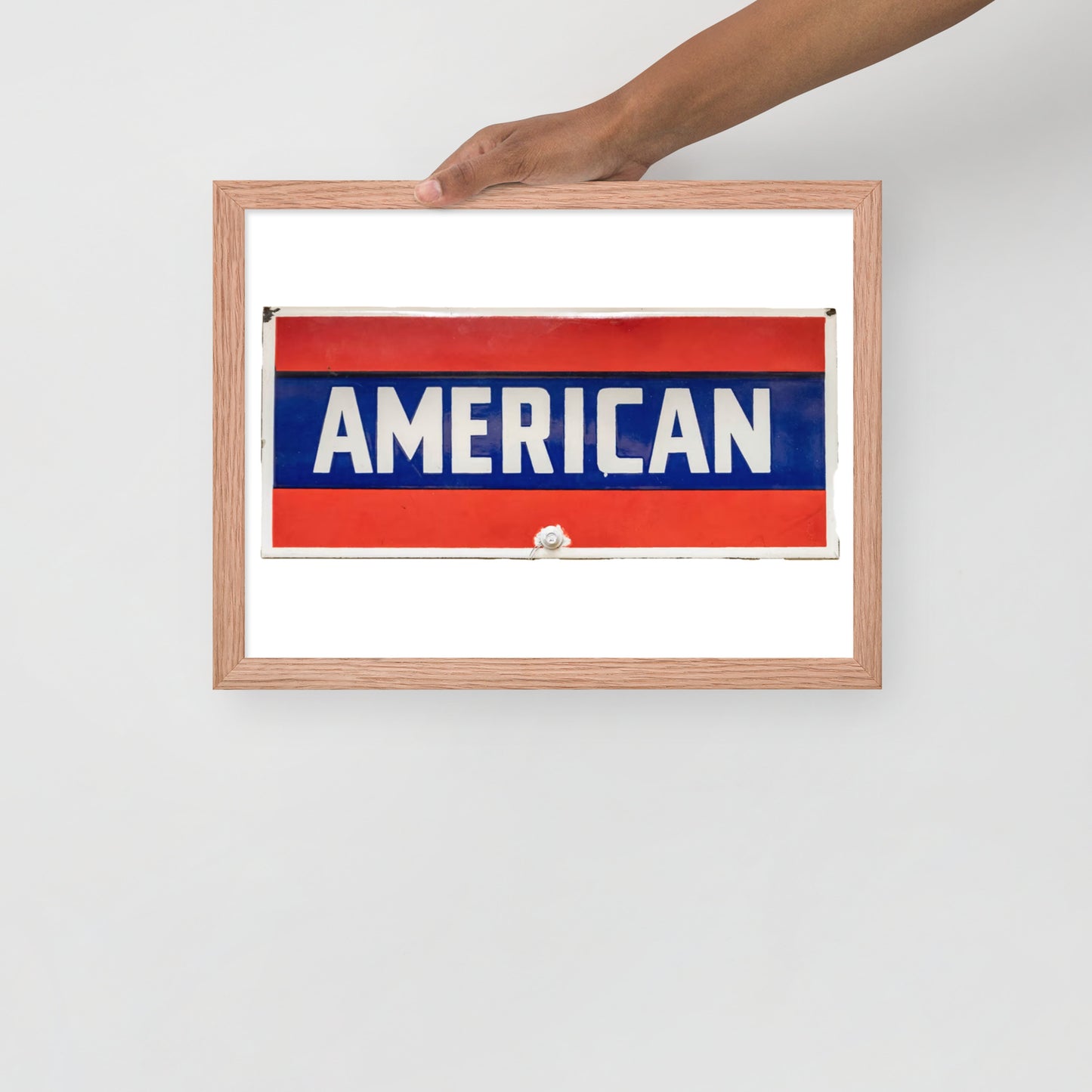 American Sign Porcelain Vintage Style Framed poster