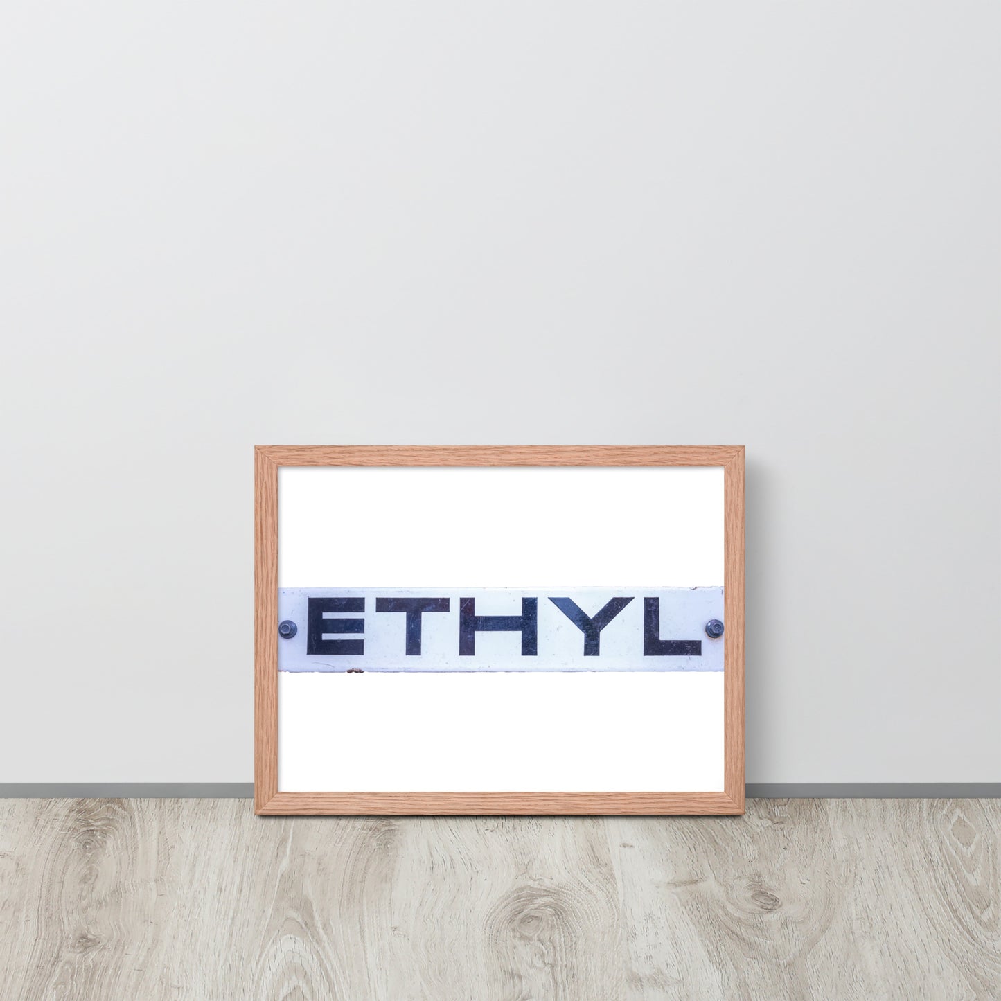 Vintage Ethyl Gas Sign Framed poster