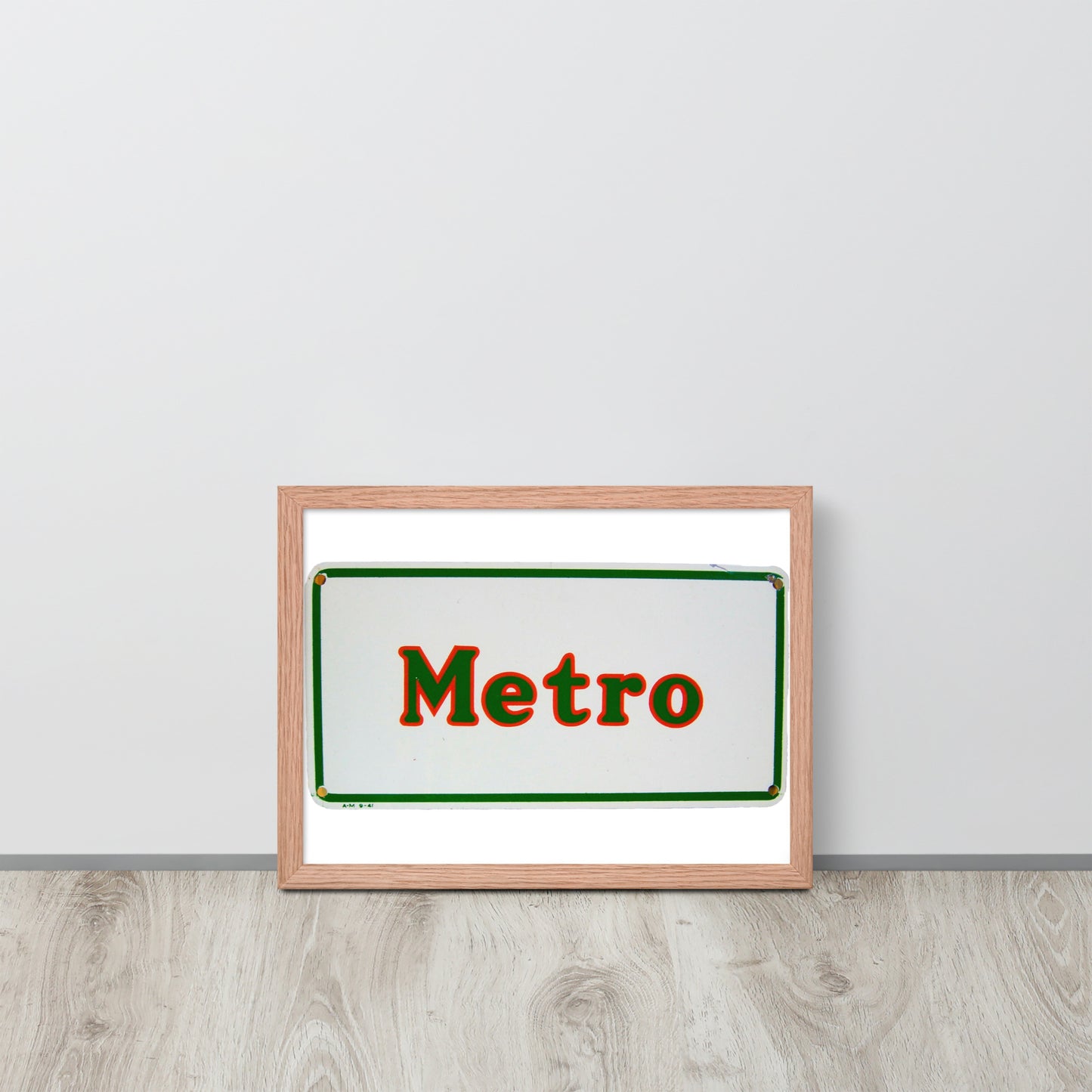 Retro Metro Tin Style Framed poster