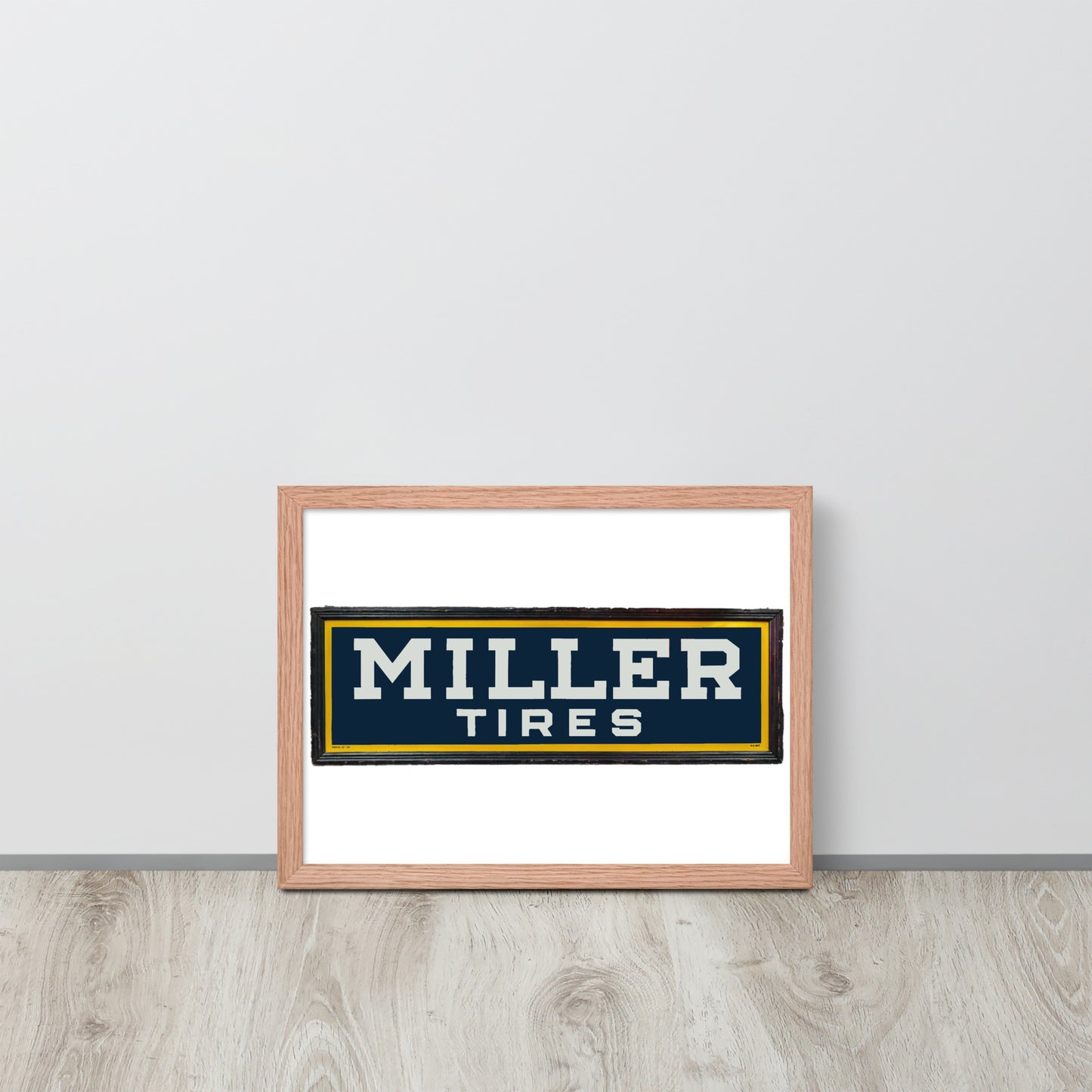 Vintage Miller Tire Sign Framed poster