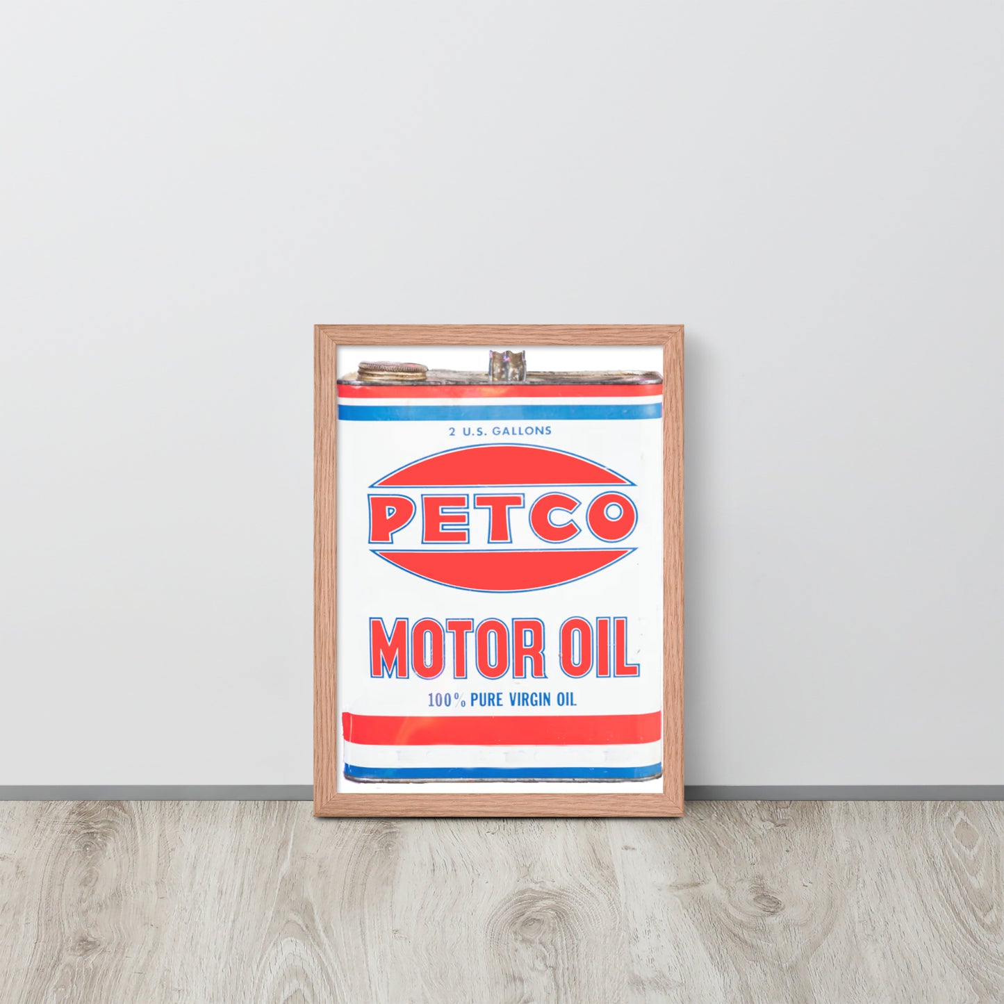 Vintage Petco Oil Can Framed poster