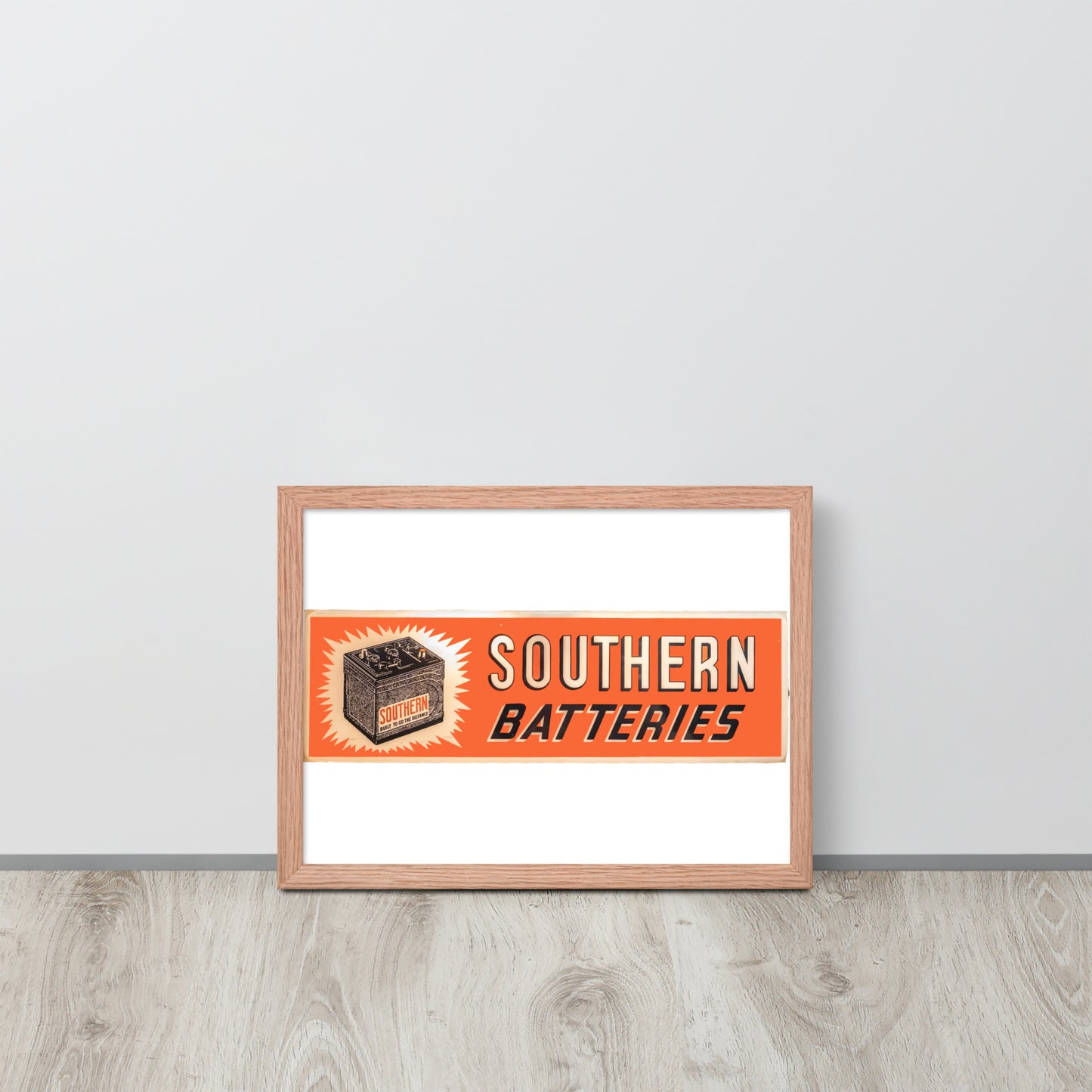 Vintage Porcelain Southern Batteries Framed poster