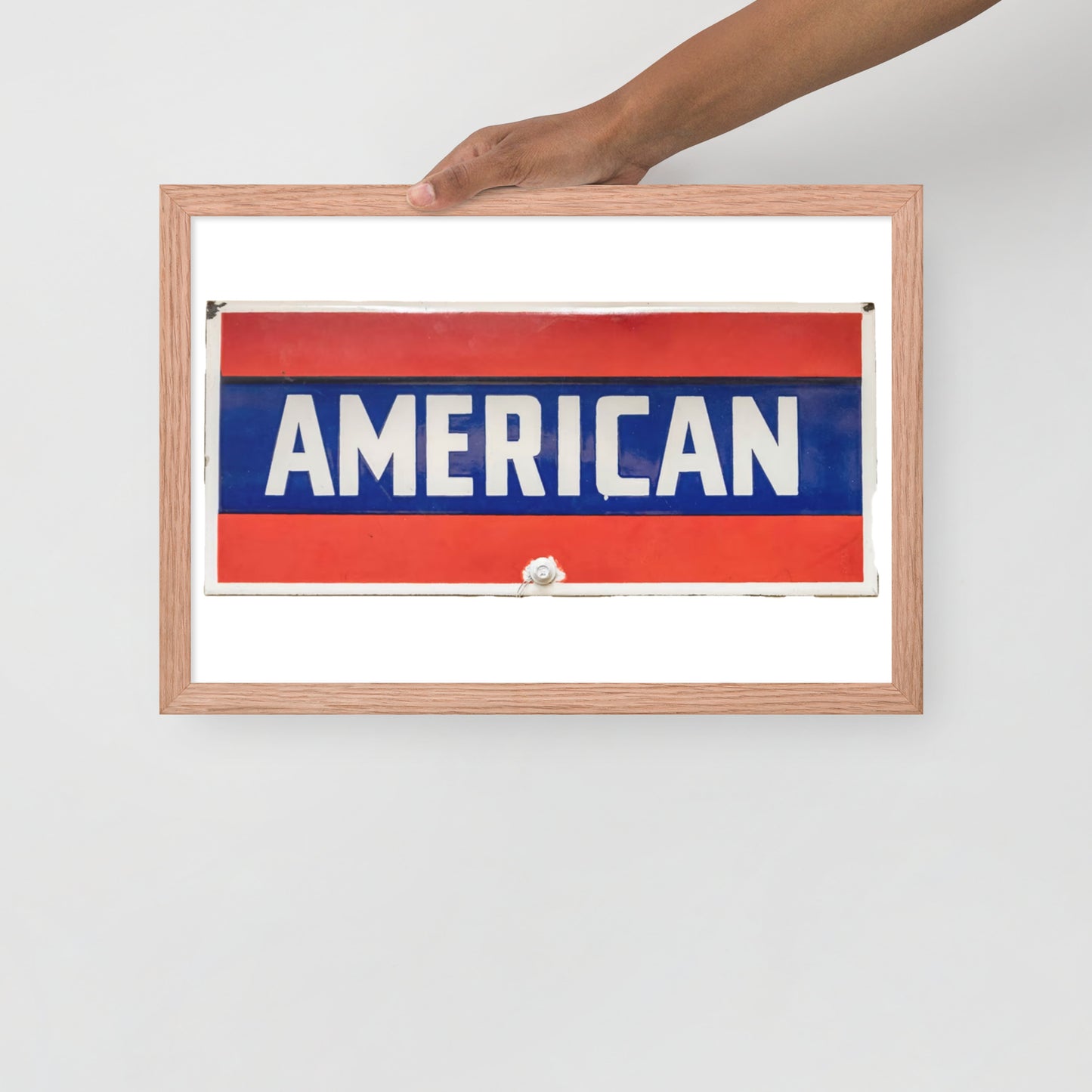 American Sign Porcelain Vintage Style Framed poster