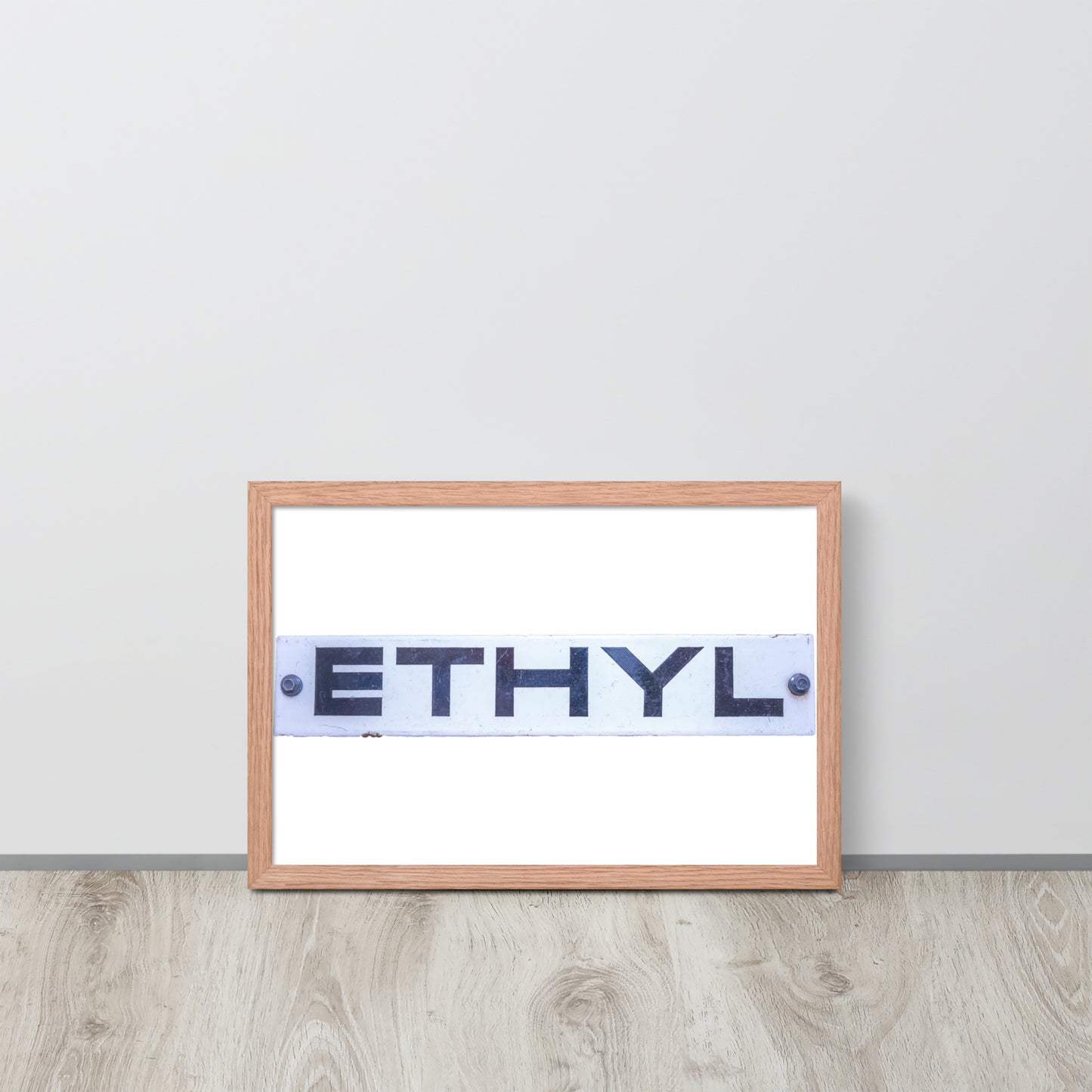 Vintage Ethyl Gas Sign Framed poster