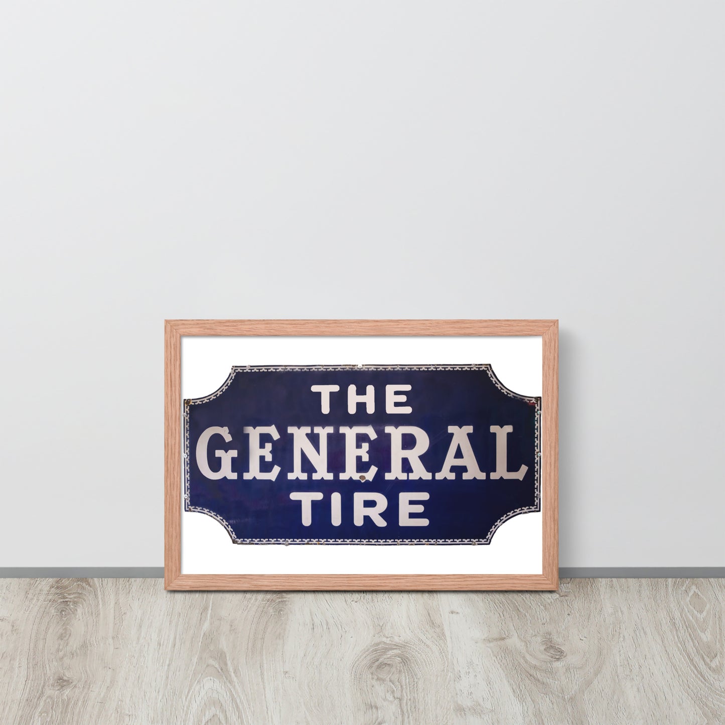 Vintage Tire Tin Style Framed poster