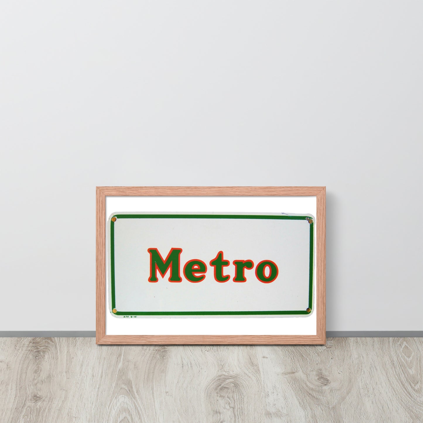 Retro Metro Tin Style Framed poster