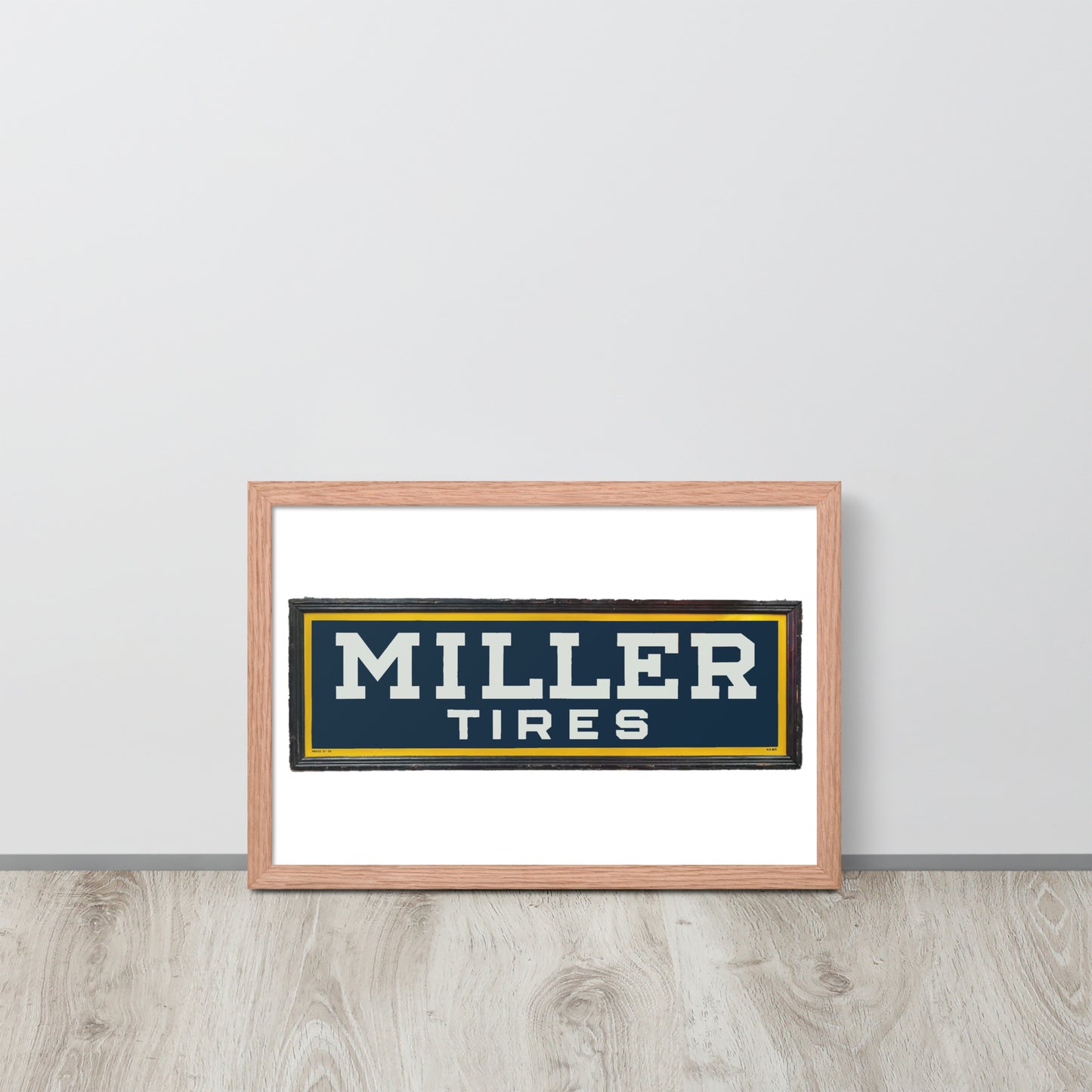 Vintage Miller Tire Sign Framed poster