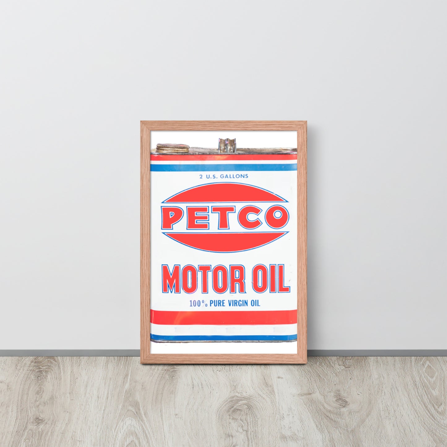 Vintage Petco Oil Can Framed poster