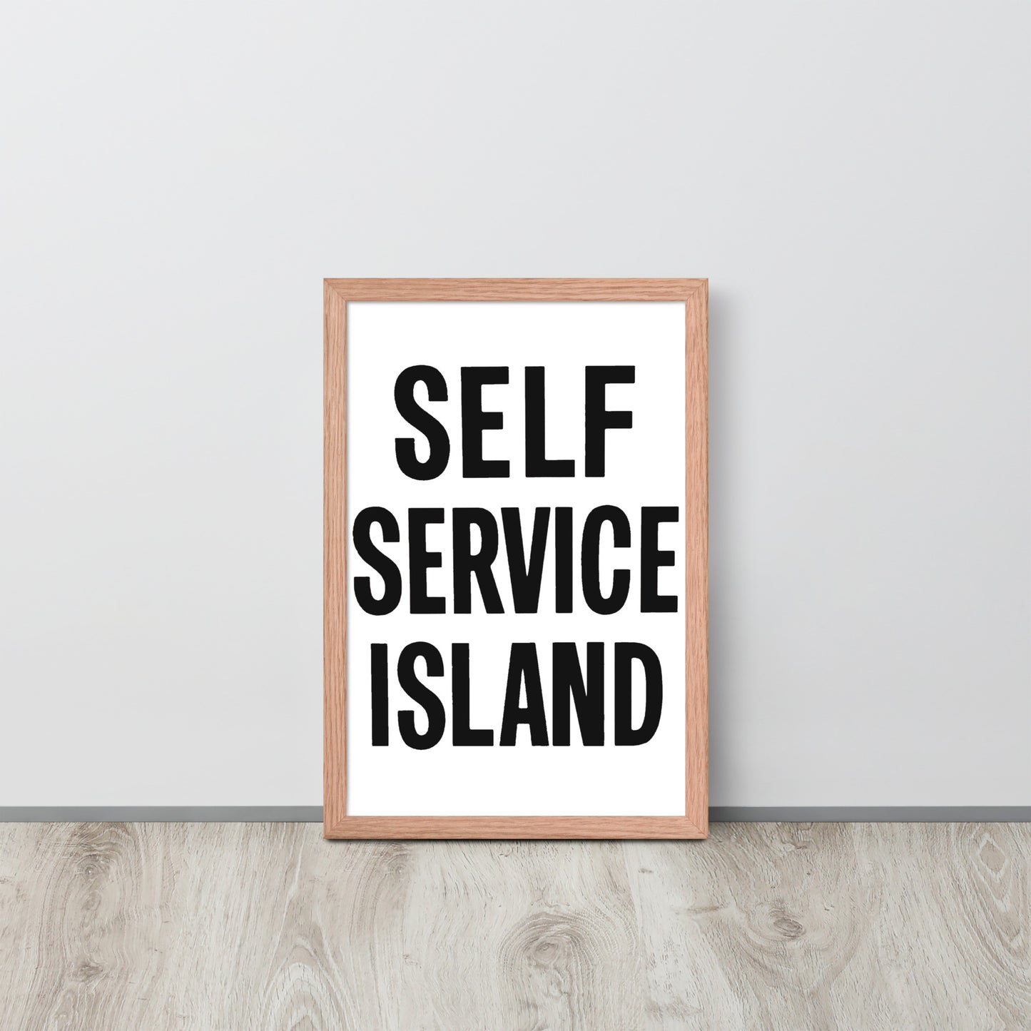 Self Service Island Design Framed poster