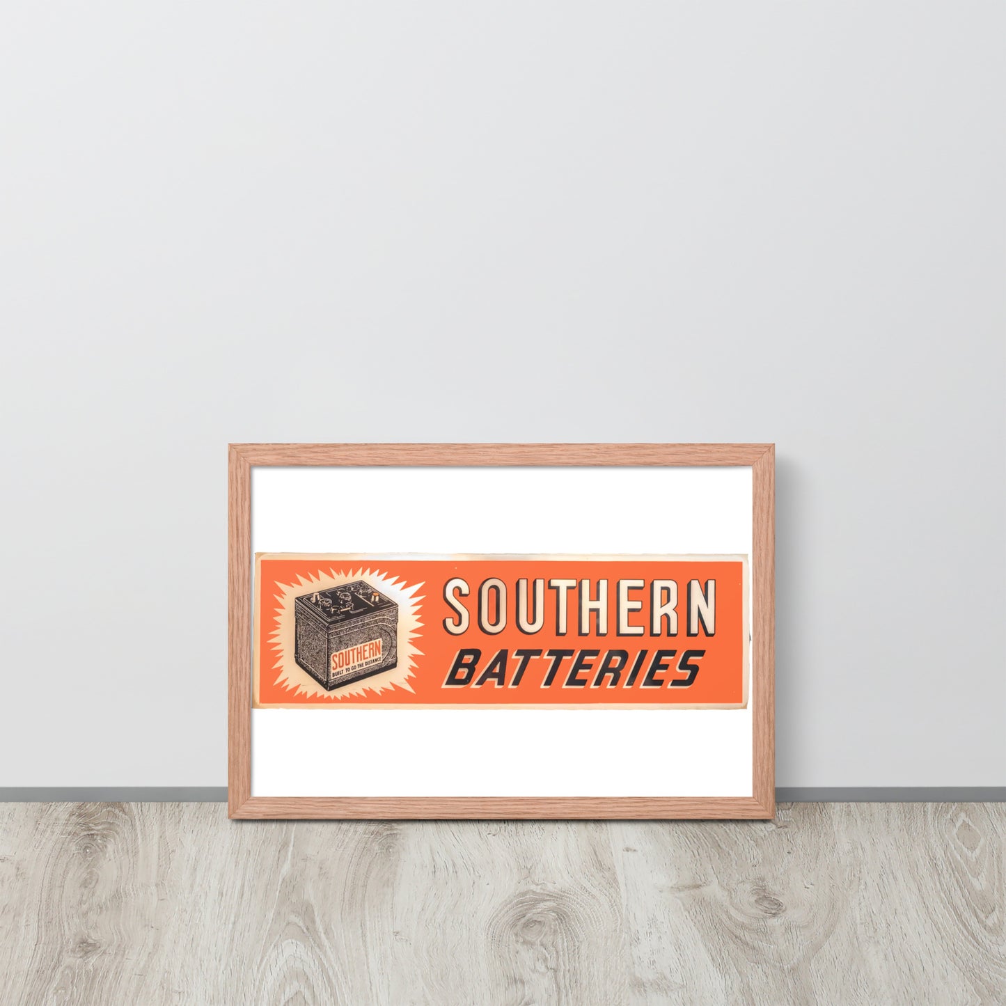 Vintage Porcelain Southern Batteries Framed poster