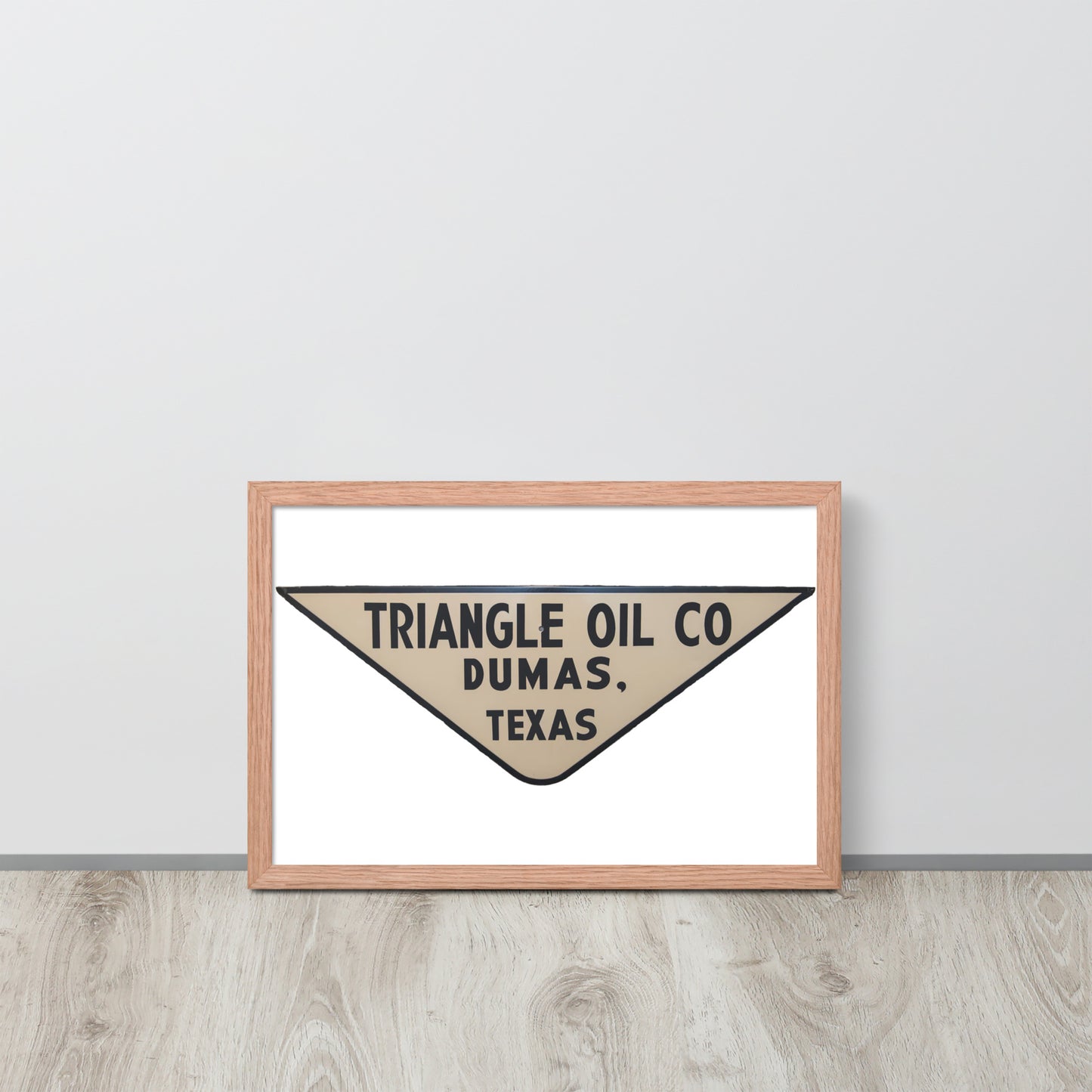 Retro Triangle Oil Company Tin Style Framed poster