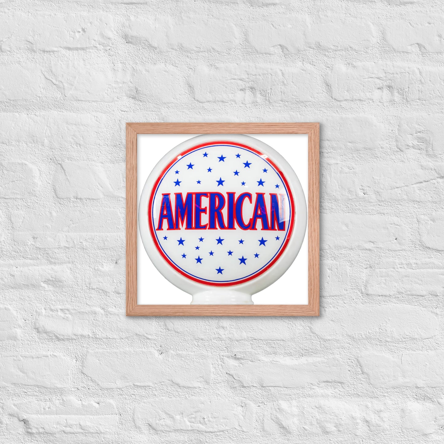 American Gas Globe Style Framed poster