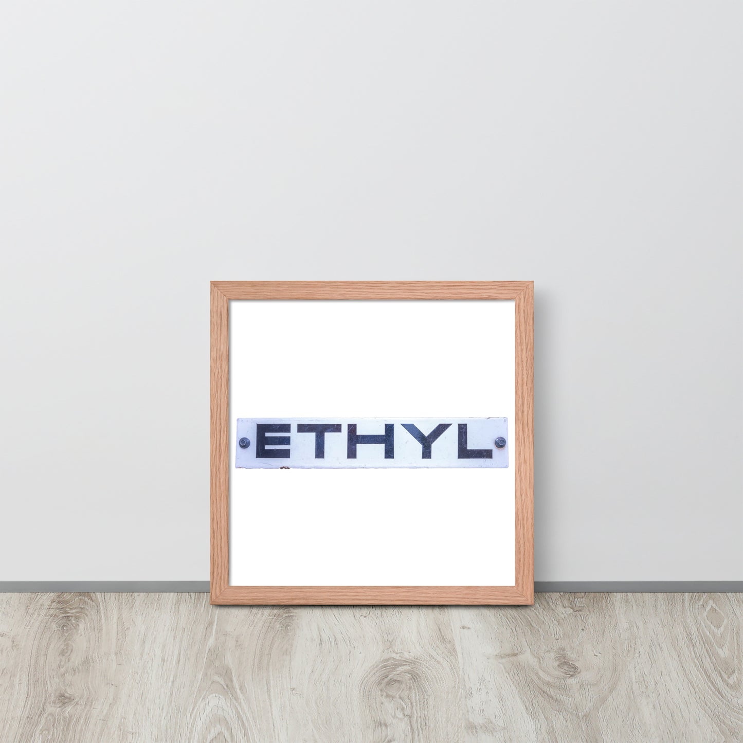 Vintage Ethyl Gas Sign Framed poster