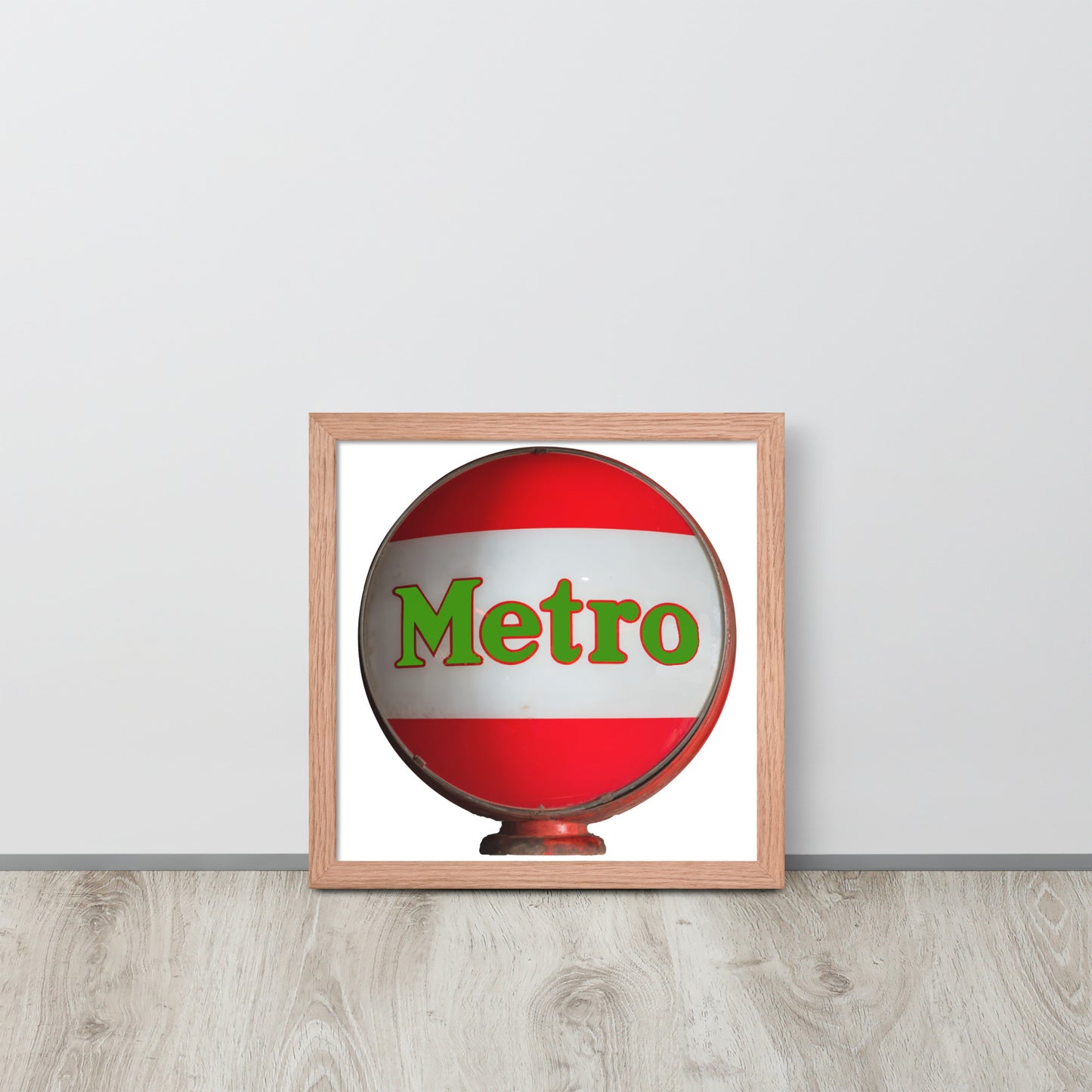 Retro Metro Globe Style Framed poster