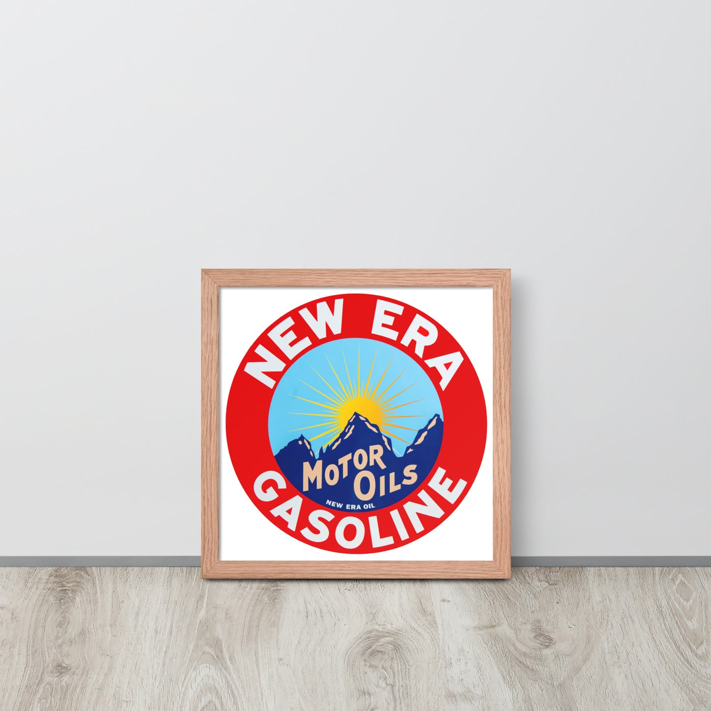 Retro Gas Sign New Era Framed poster