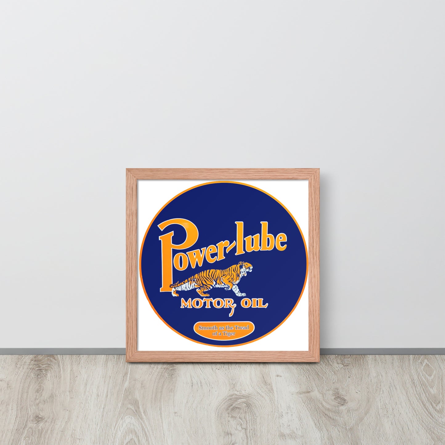 Retro Oil Sign PowerLube Framed poster