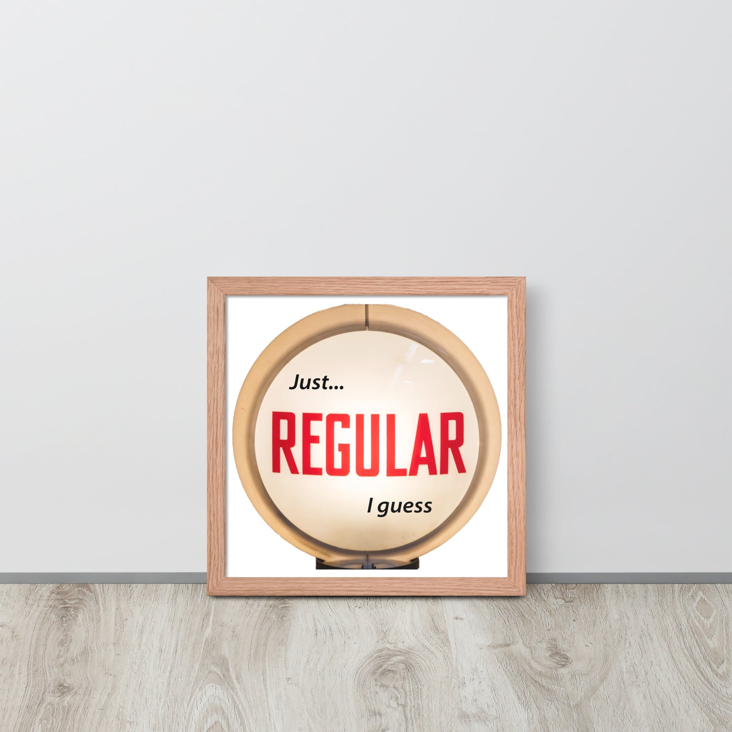 Retro Gas Globe Style Regular Framed poster