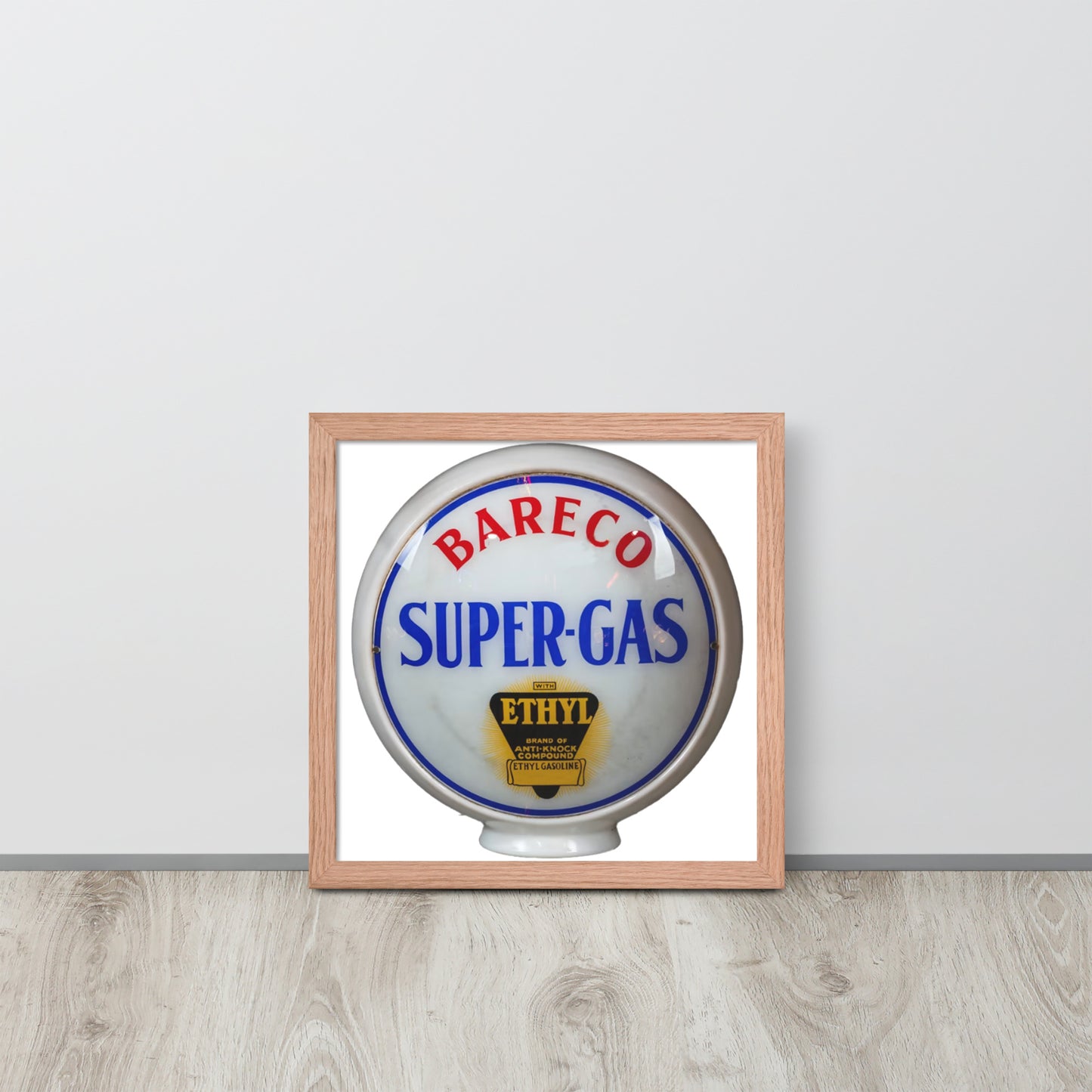 Retro Super Gas Globe Style Framed poster