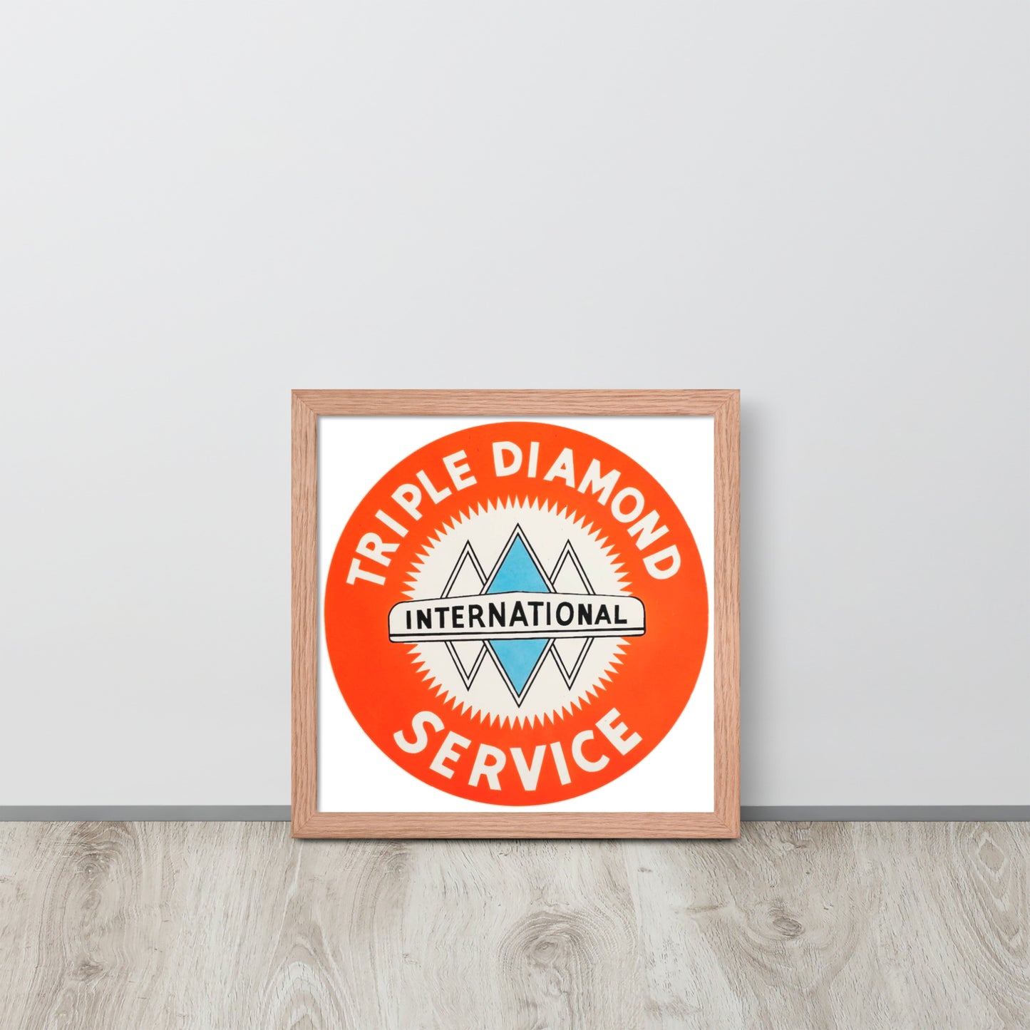 Triple Diamond Service Tin Style Framed poster