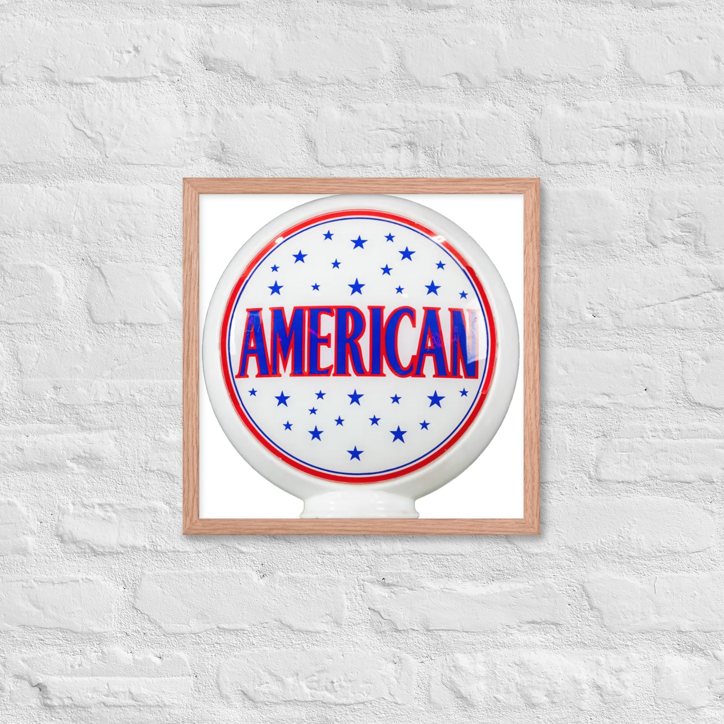 American Gas Globe Style Framed poster