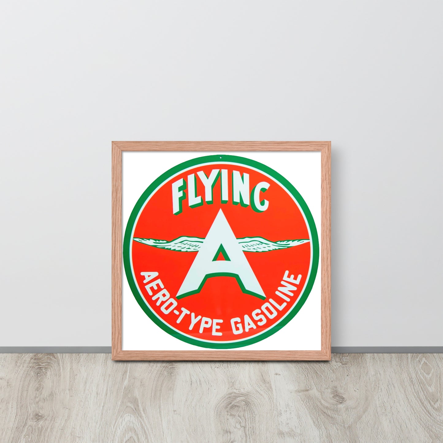 Vintage Flying A Porcelain Style Design Framed poster