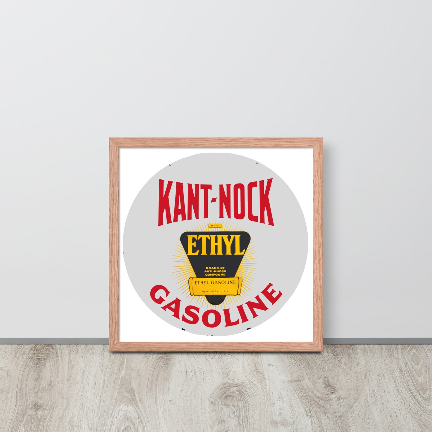 Vintage Kant Nock Gas Sign Framed poster