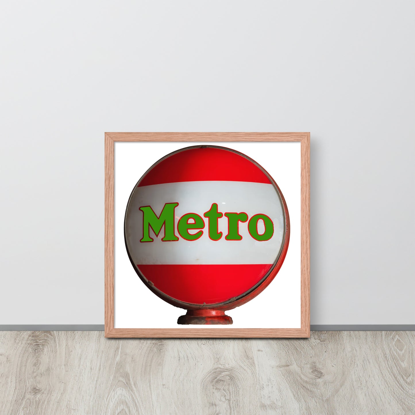 Retro Metro Globe Style Framed poster