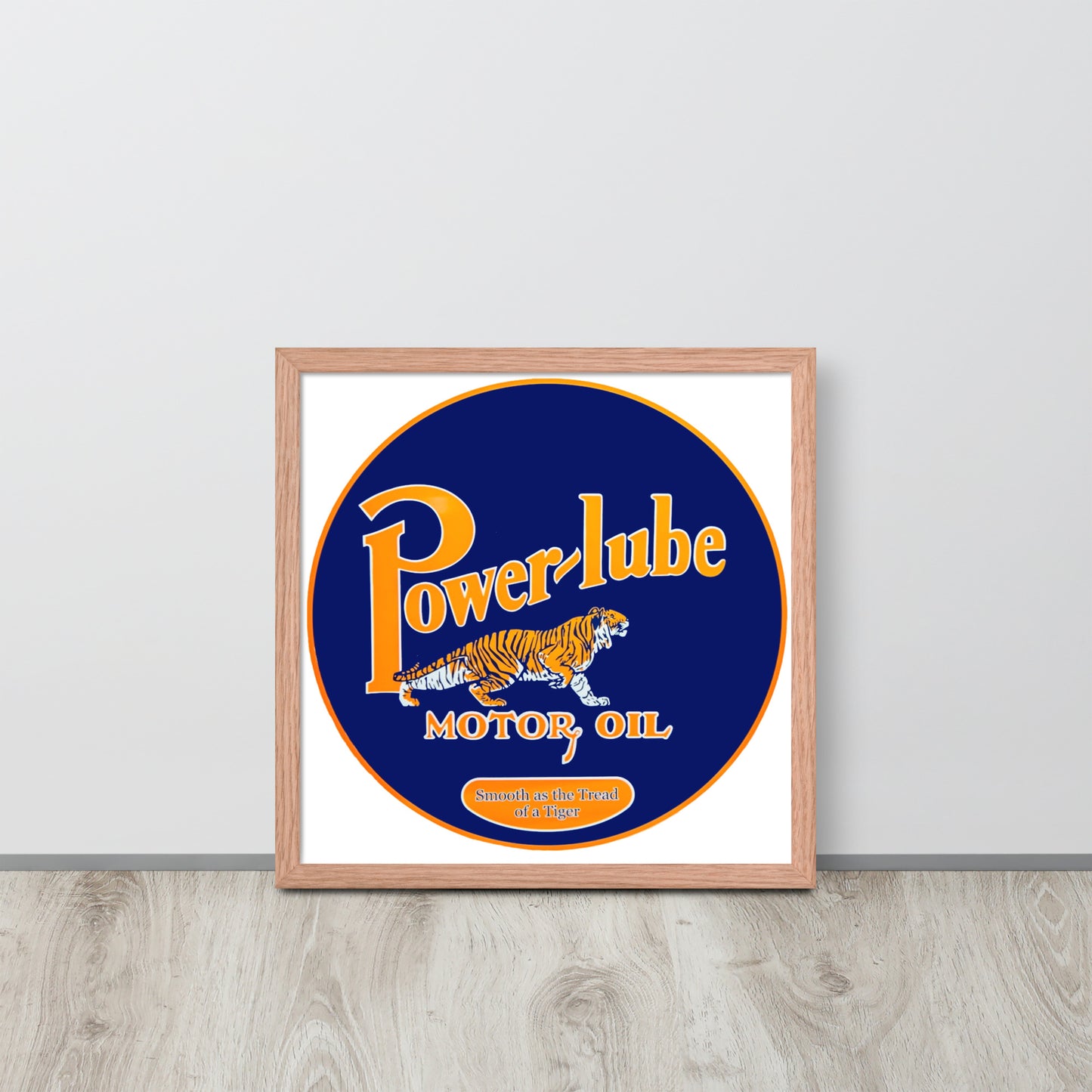 Retro Oil Sign PowerLube Framed poster