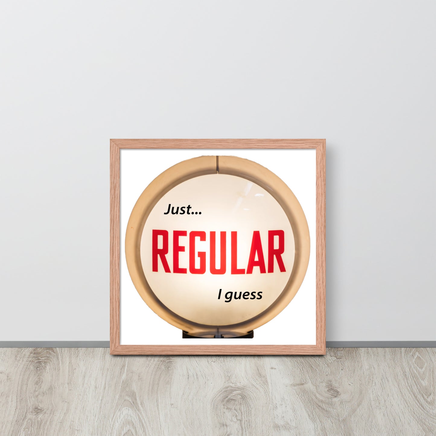 Retro Gas Globe Style Regular Framed poster