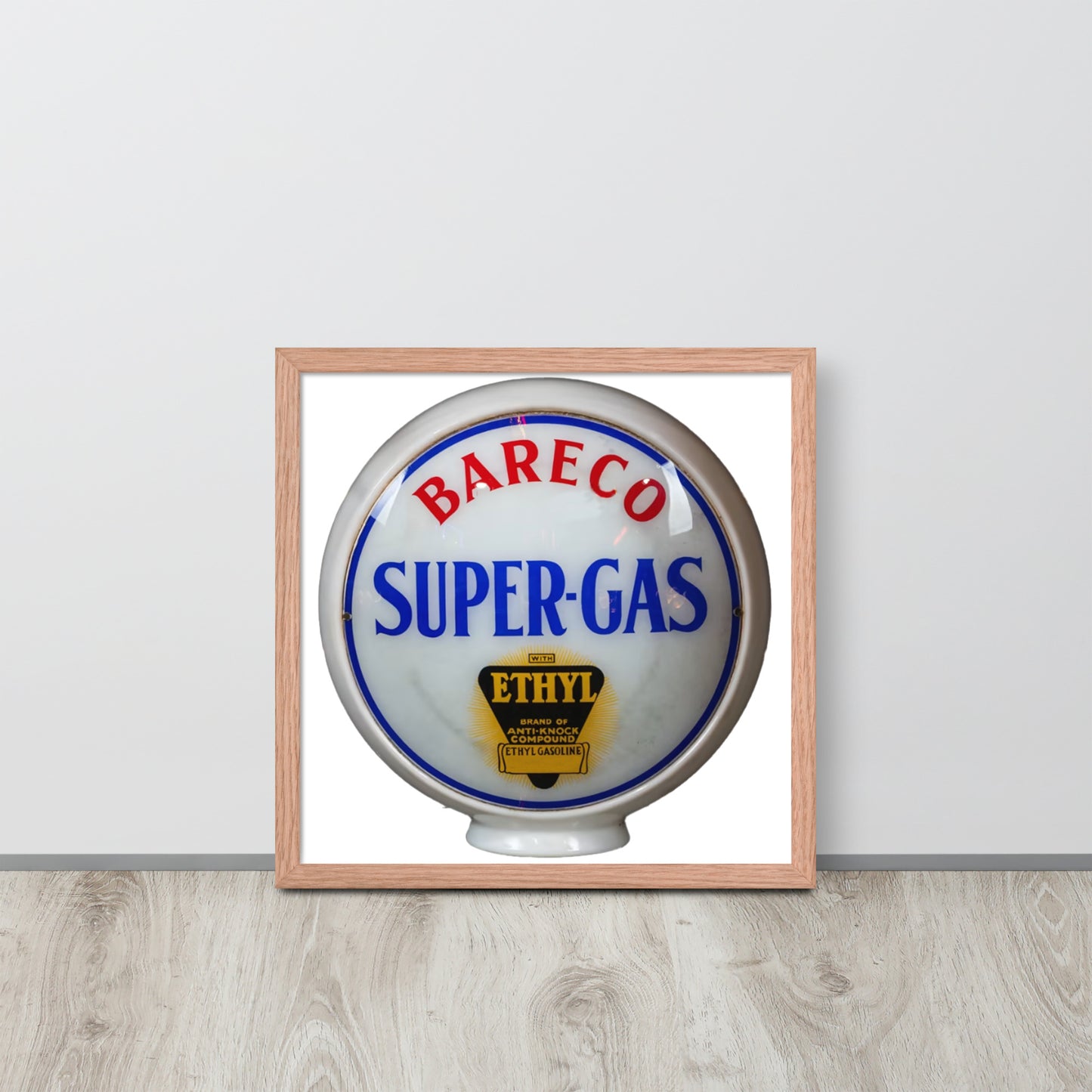 Retro Super Gas Globe Style Framed poster