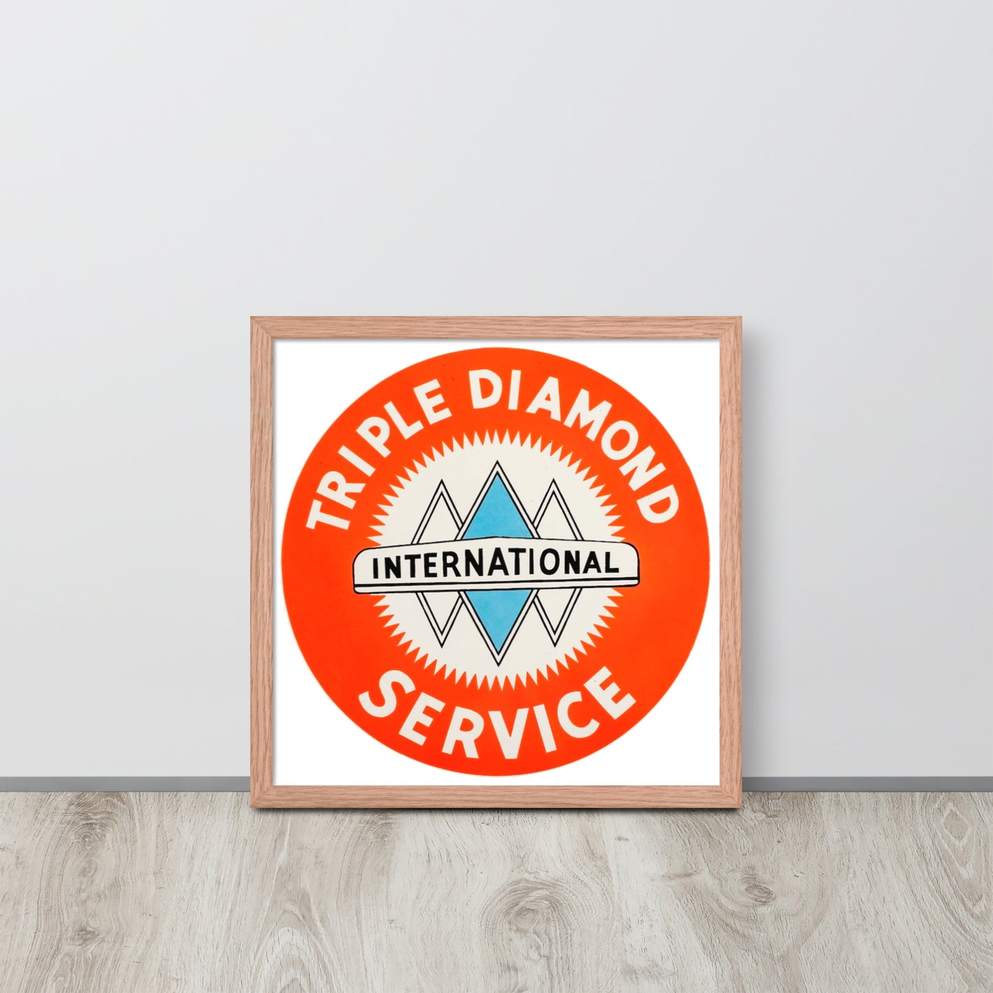 Triple Diamond Service Tin Style Framed poster