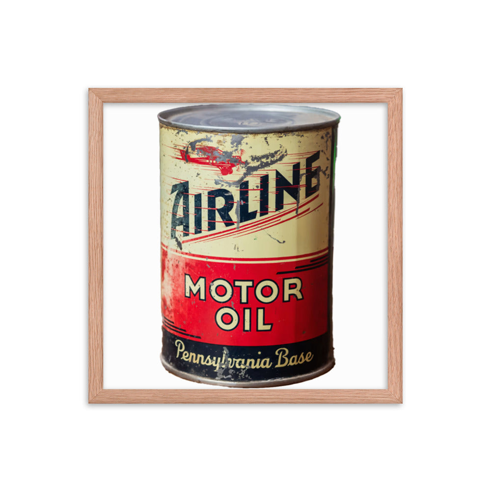 Aviation Oil Soup Can Style Framed poster