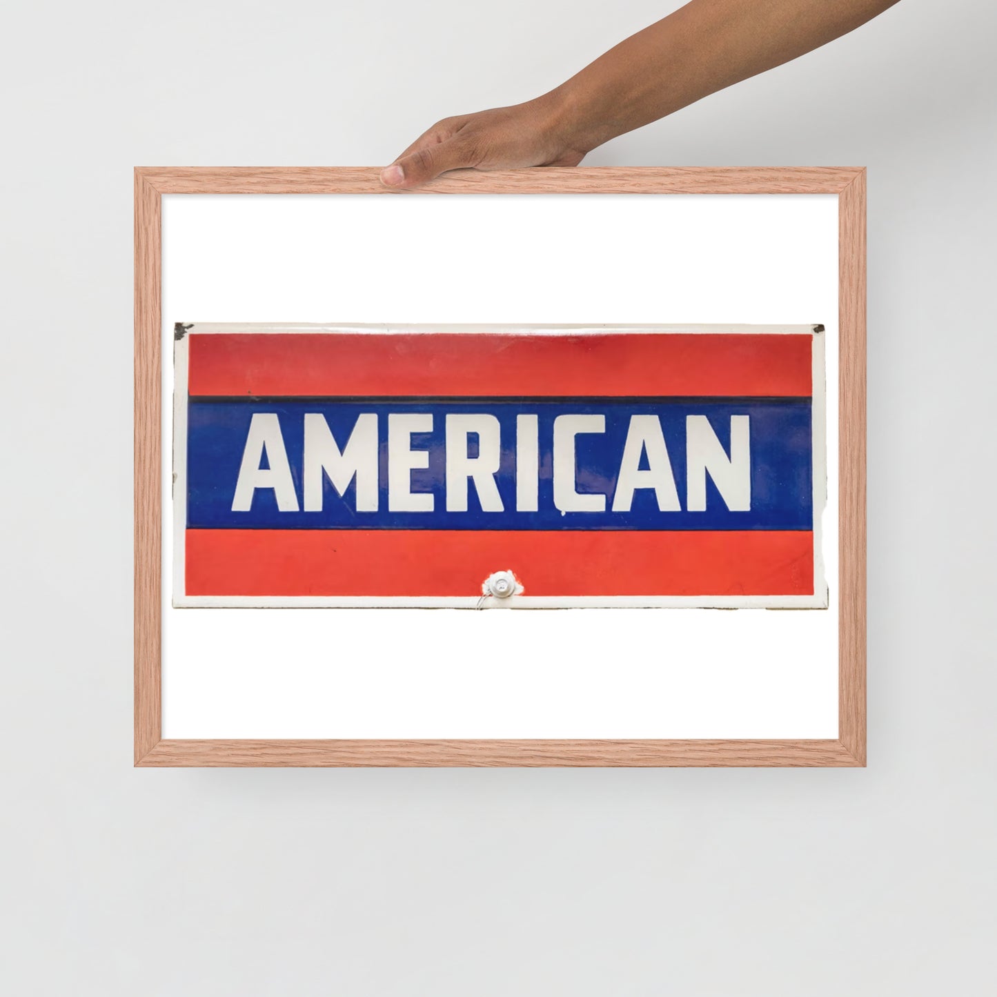 American Sign Porcelain Vintage Style Framed poster