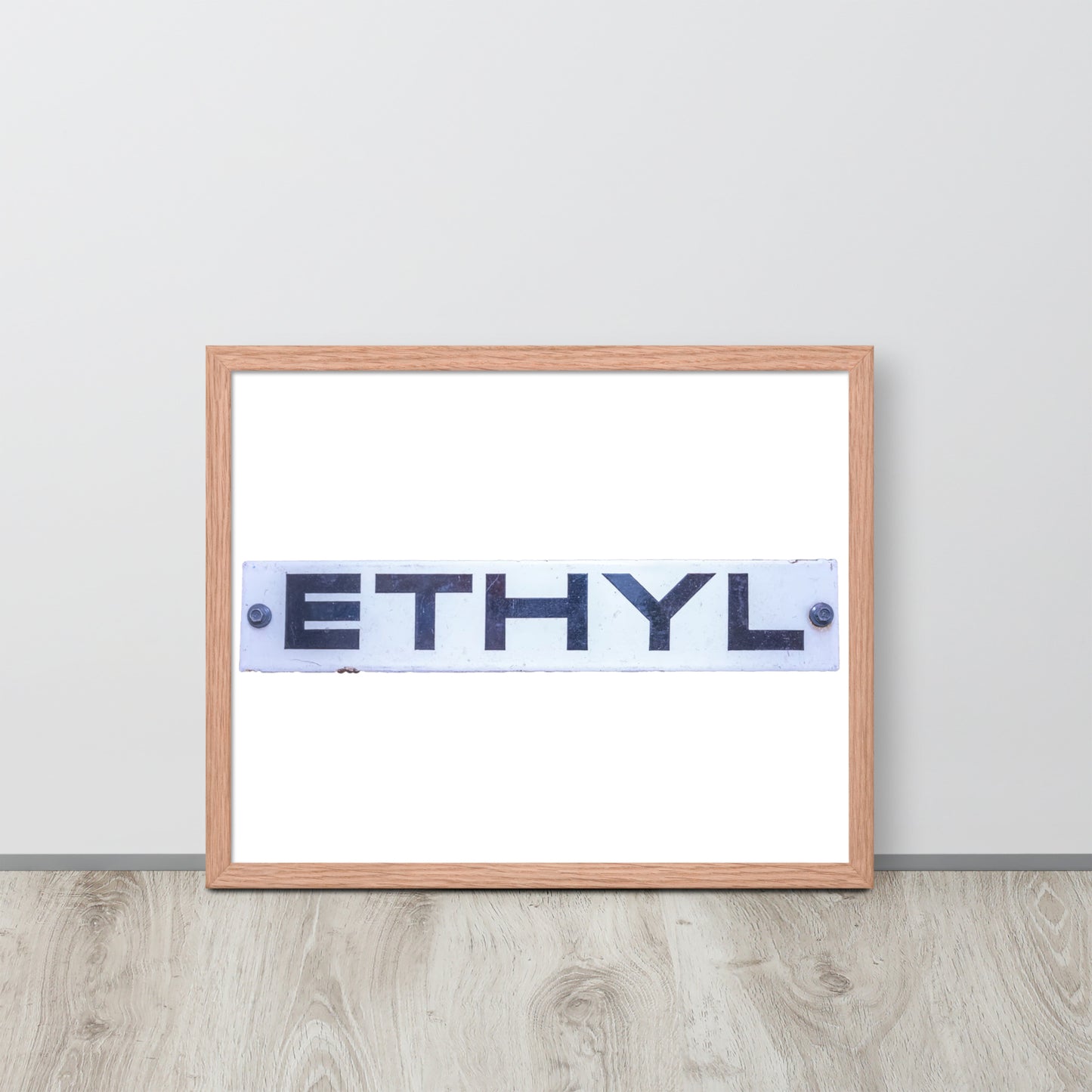 Vintage Ethyl Gas Sign Framed poster