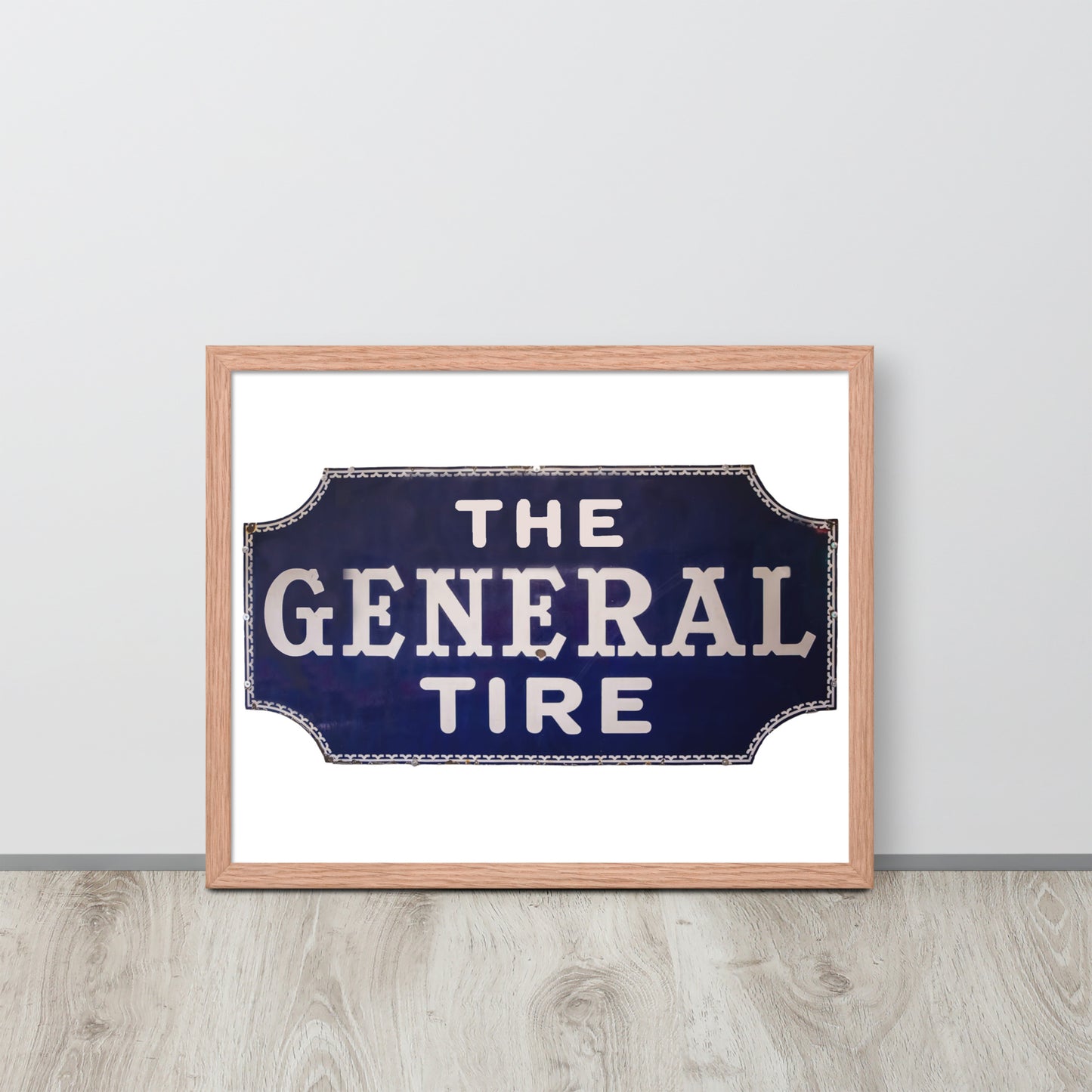 Vintage Tire Tin Style Framed poster